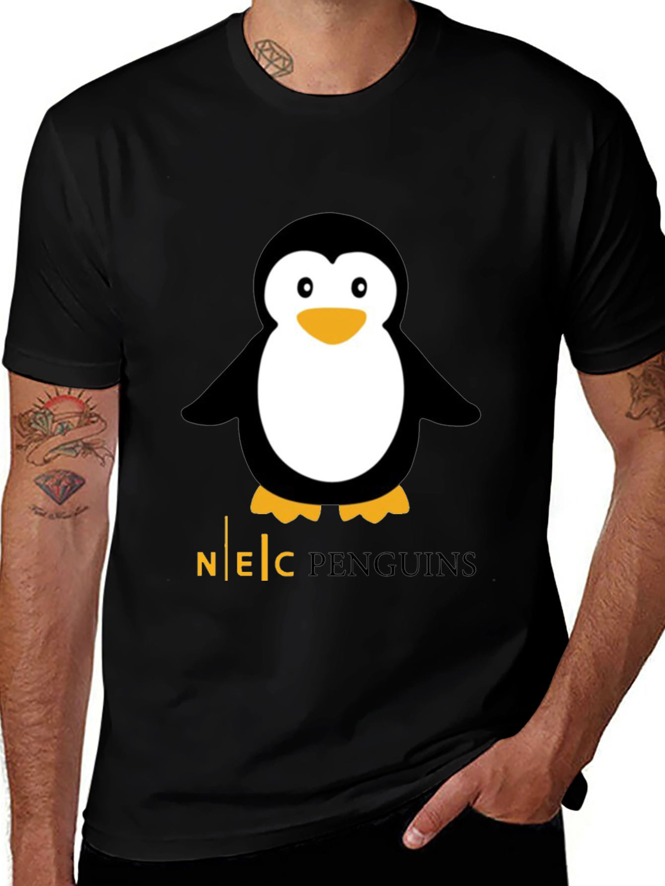 NEC Penguins Black Graphic Tee