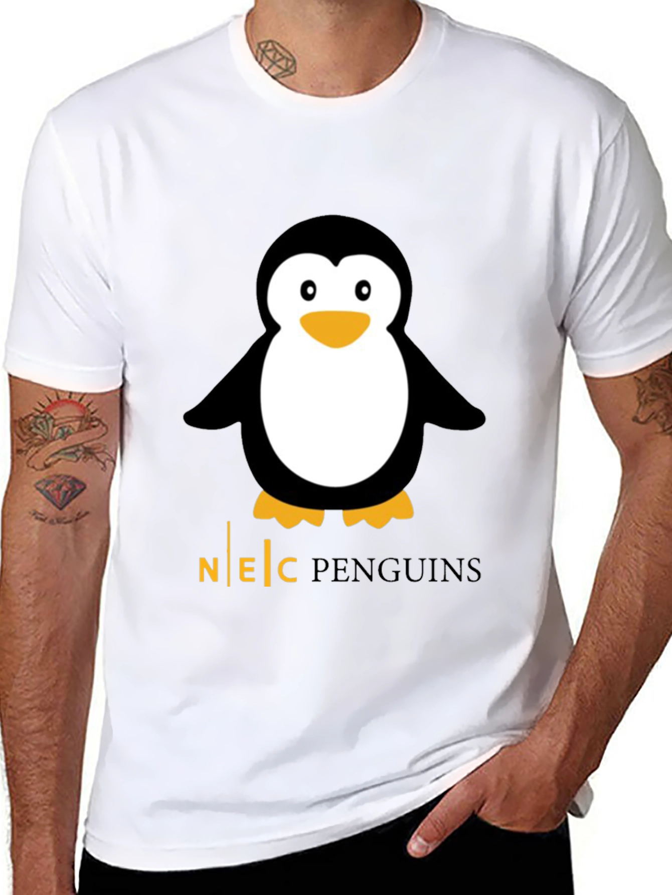 NEC Penguins Black Graphic Tee