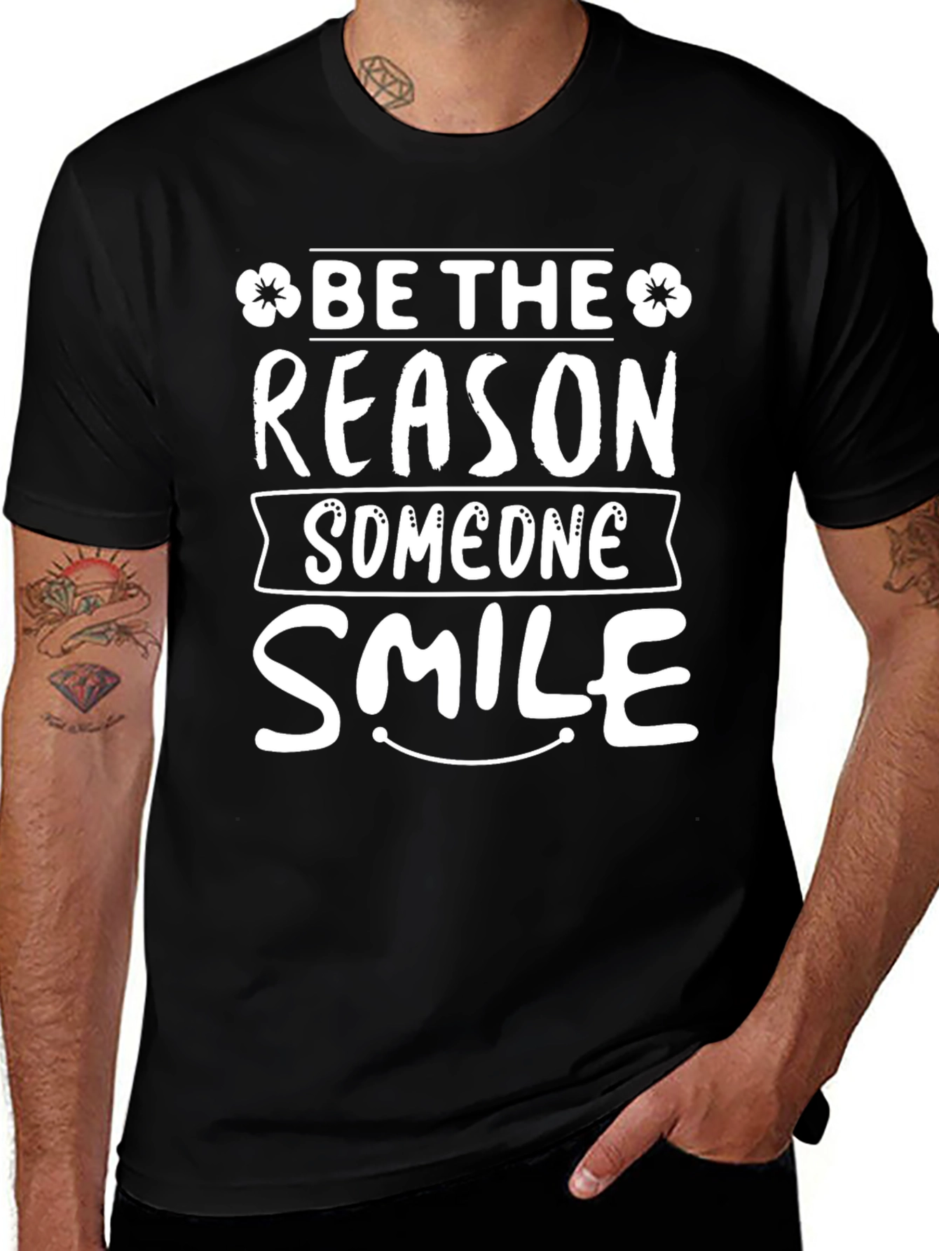Be The Reason Smile Graphic Tee - Black
