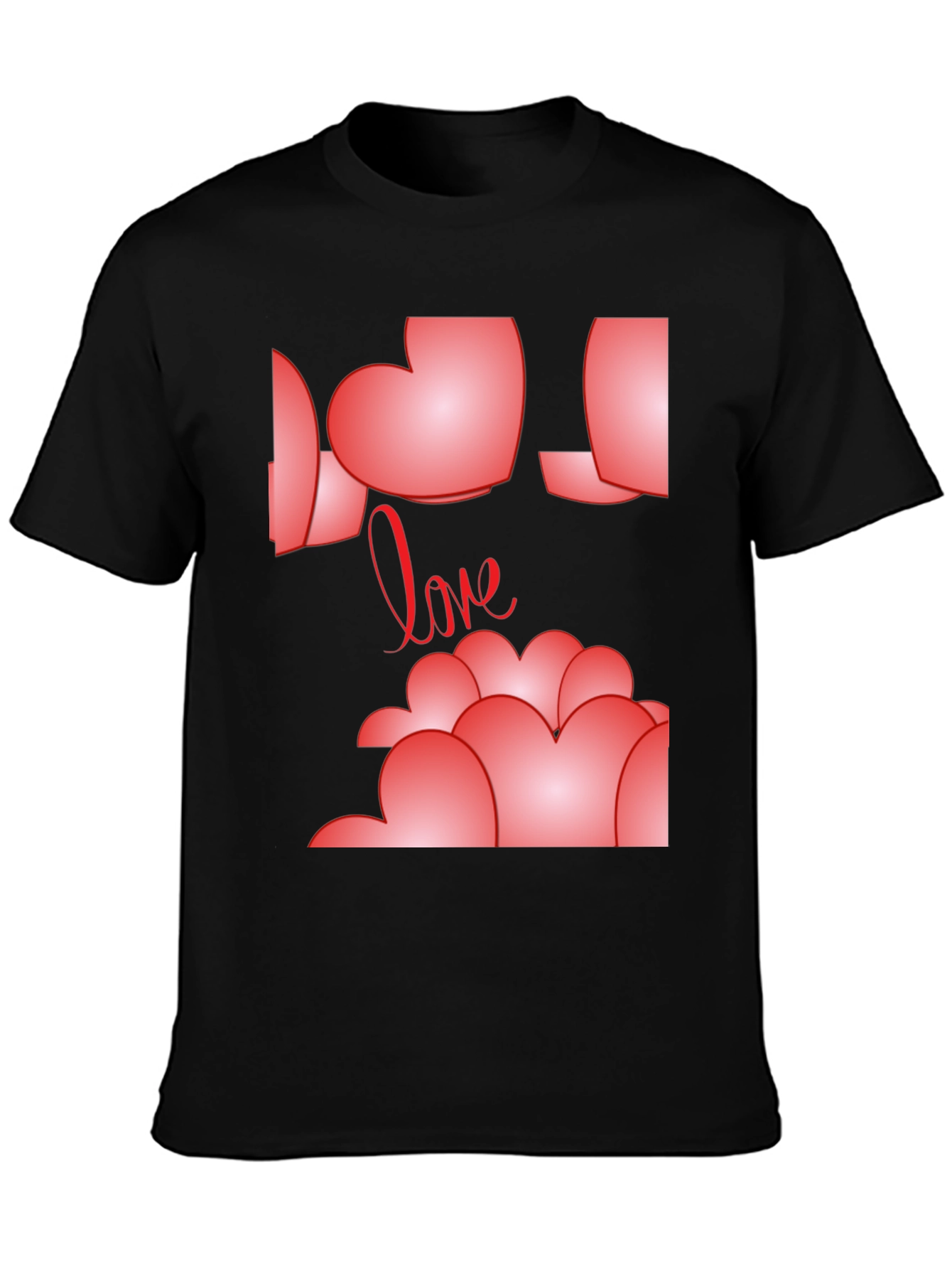Heart Love Graphic T-Shirt - Mens Casual Tee