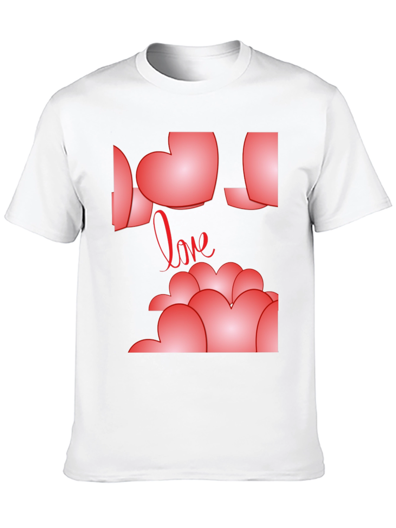 Heart Love Graphic T-Shirt - Mens Casual Tee
