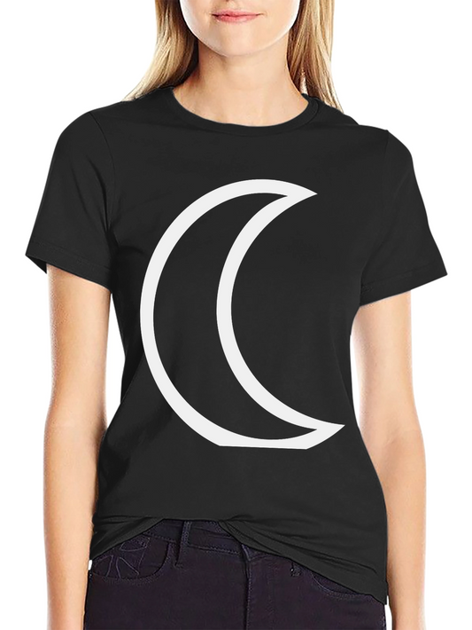 Crescent Moon Graphic T-Shirt - Modern Minimalist Design