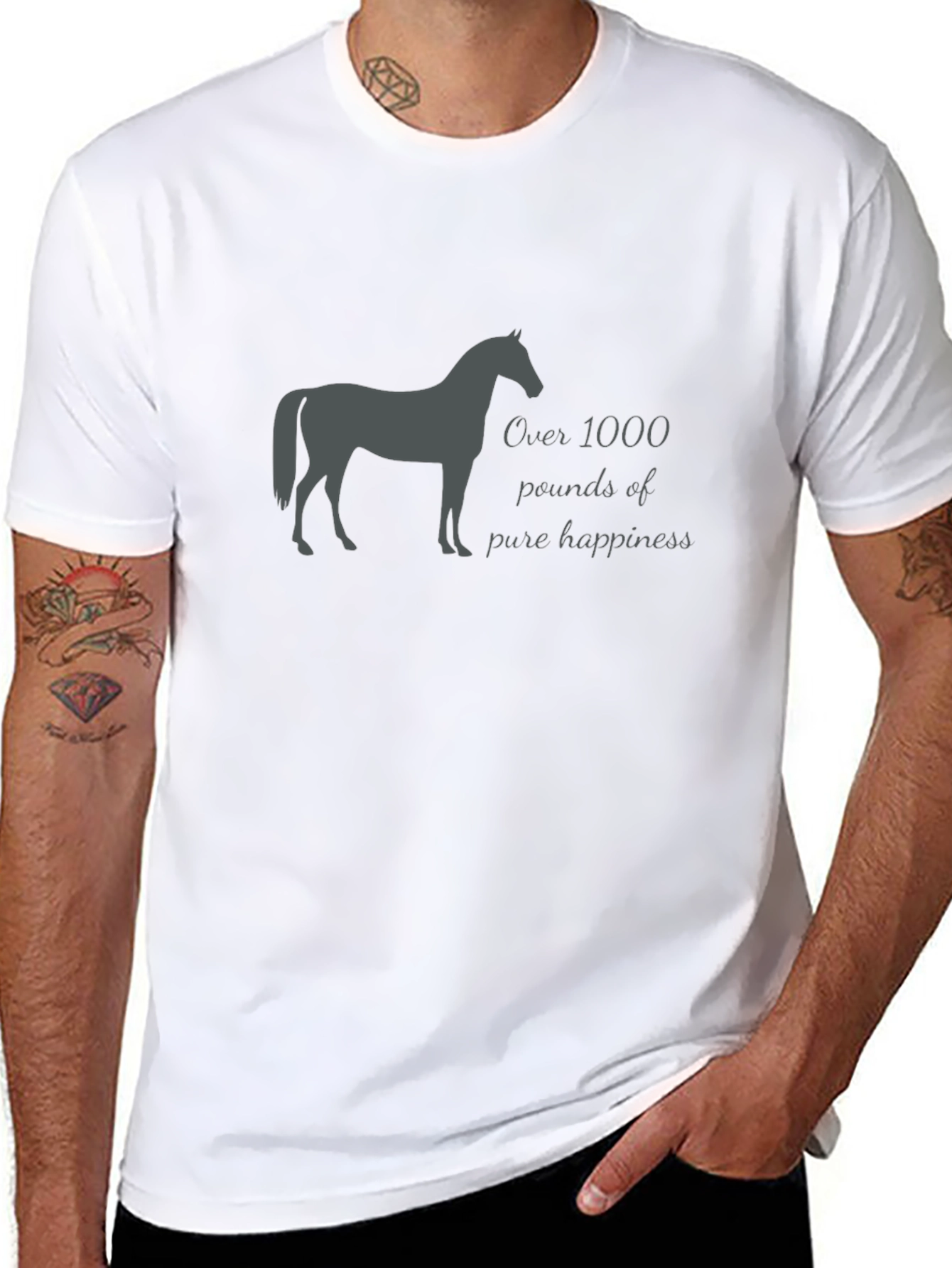 Horse Lover T-Shirt: Over 1000 Pounds of Happiness