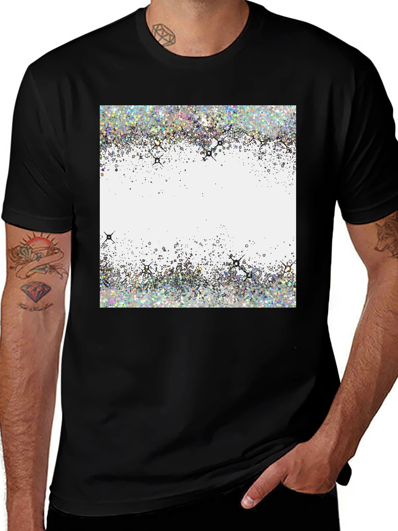 Glitter Burst Graphic Tee - Stylish Casual Wear