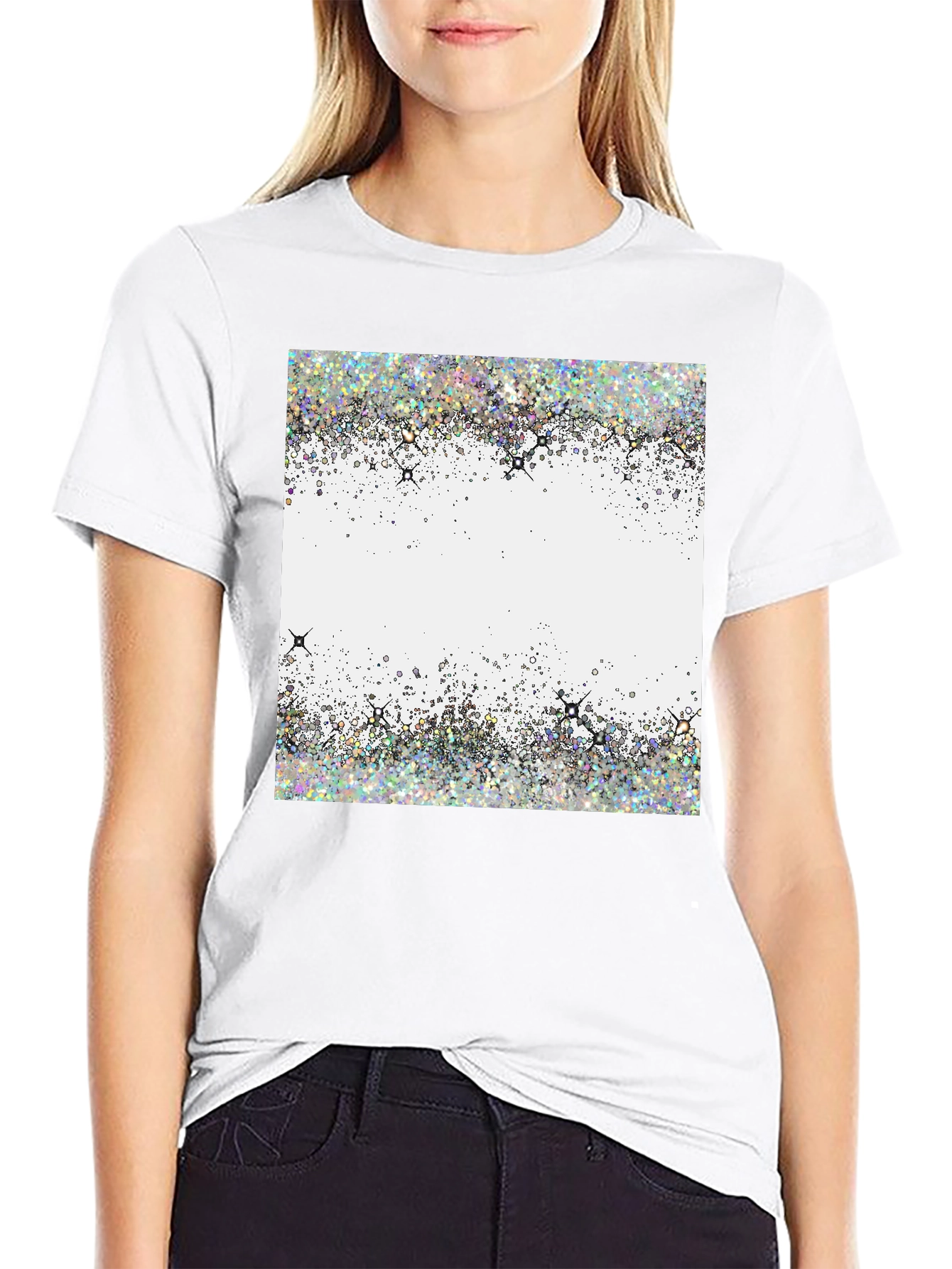 Glitter Burst Graphic Tee - Stylish Casual Wear