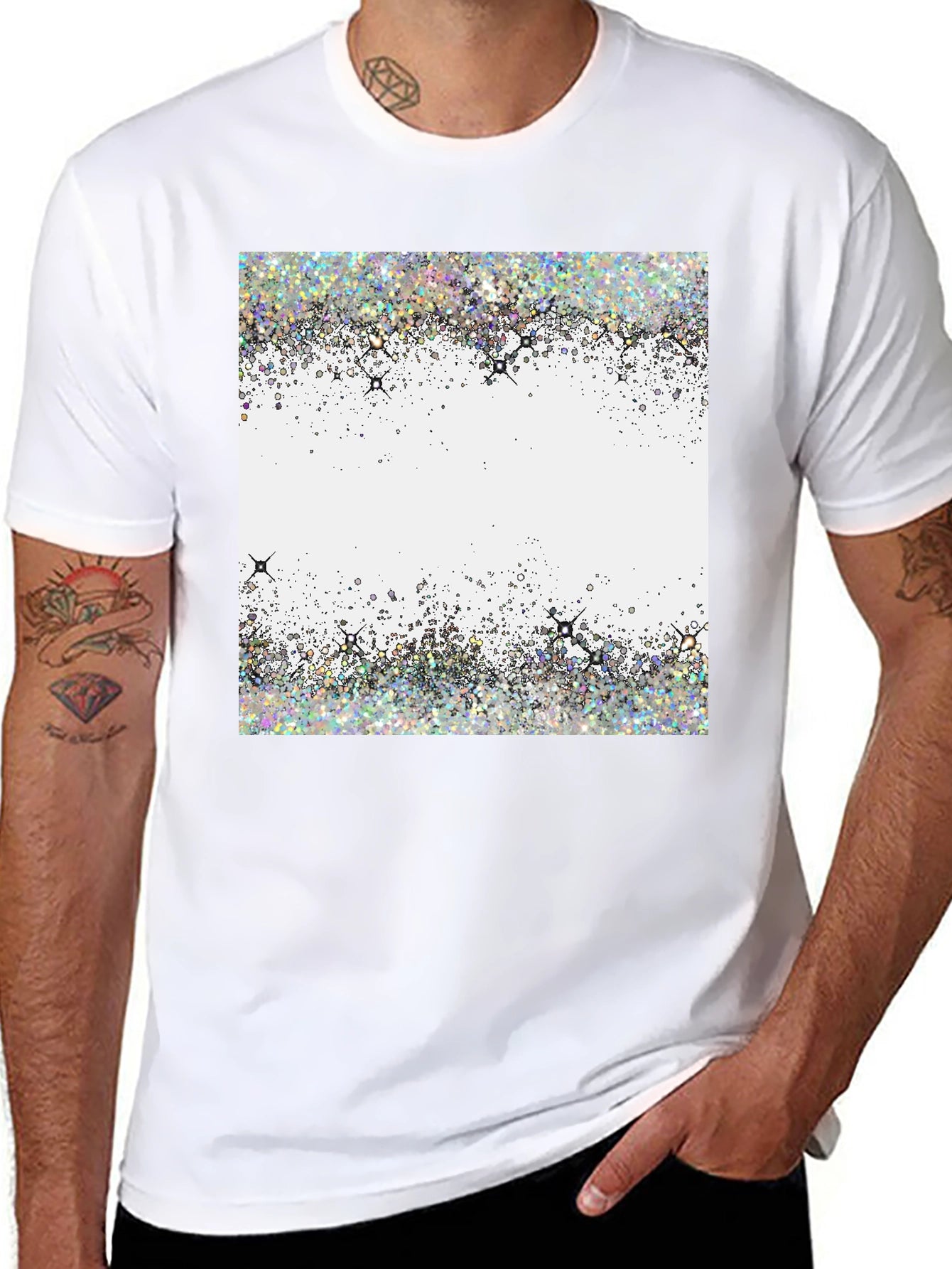 Glitter Burst Graphic Tee - Stylish Casual Wear
