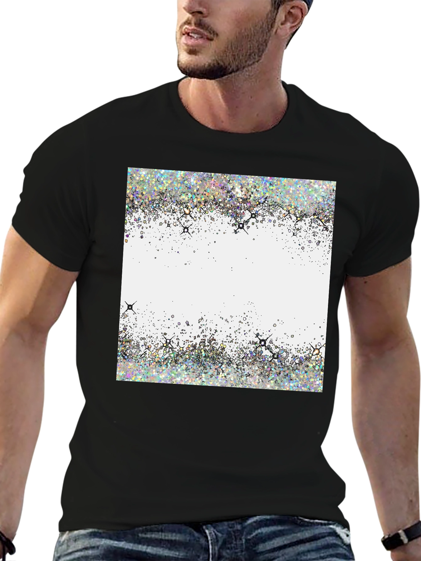 Glitter Burst Graphic Tee - Stylish Casual Wear