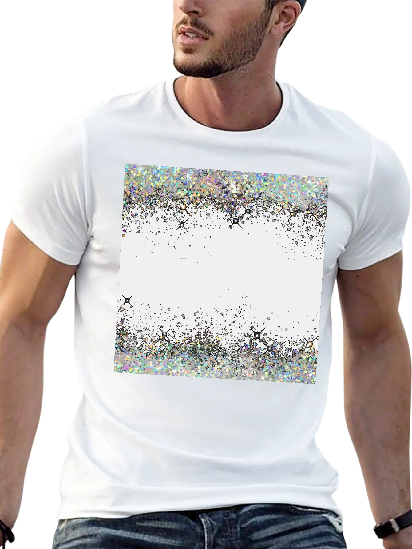 Glitter Burst Graphic Tee - Stylish Casual Wear