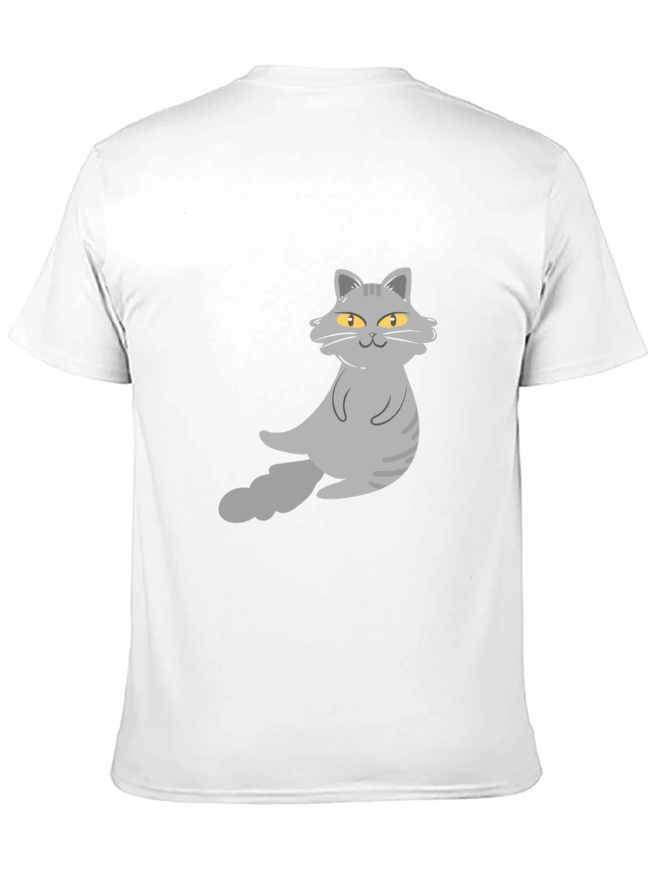 Cat Graphic T-Shirt - Black Cotton Tee