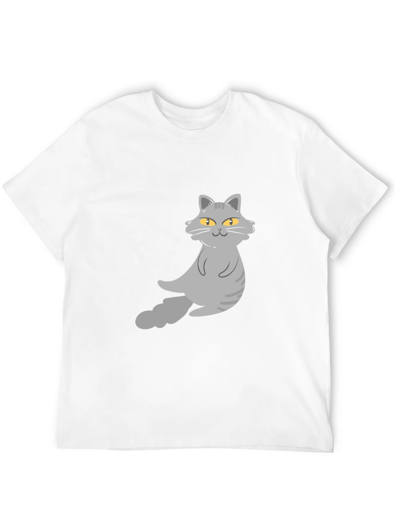 Cat Graphic T-Shirt - Black Cotton Tee