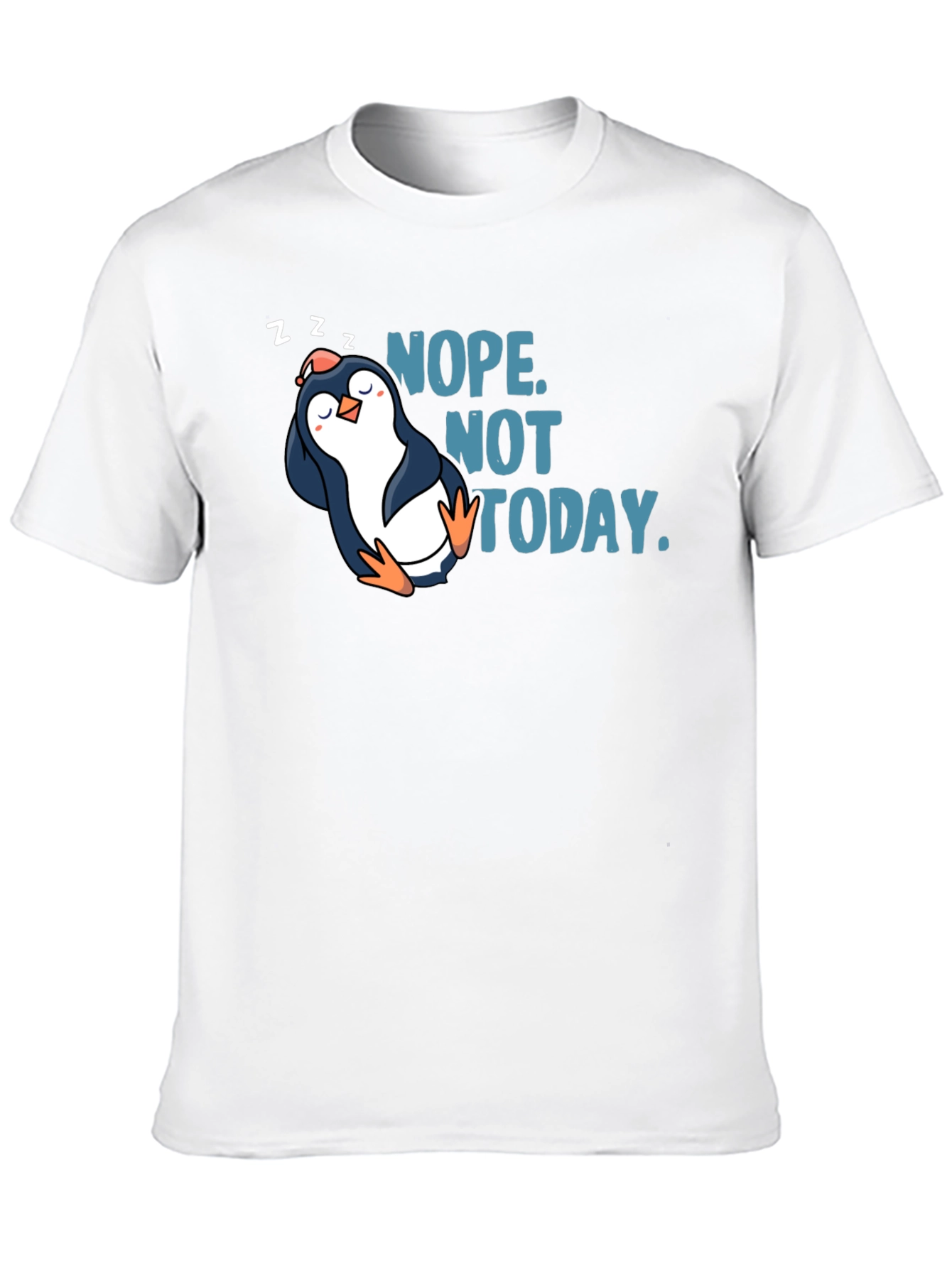Nope. Not Today. Penguin Graphic Tee - Black