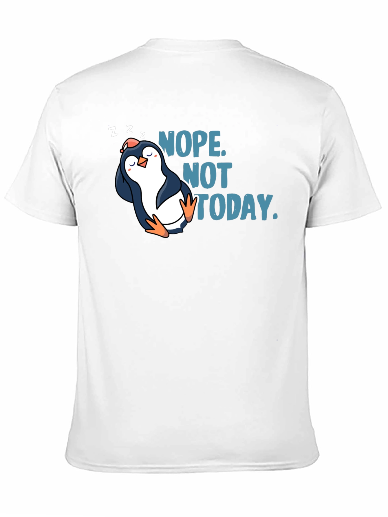 Nope. Not Today. Penguin Graphic Tee - Black