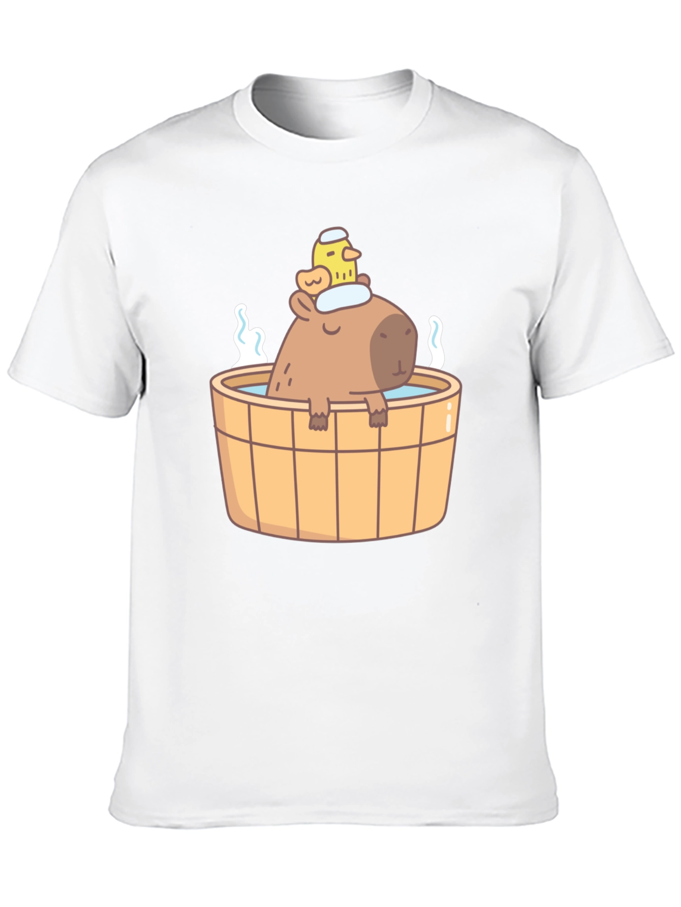 Capybara in Hot Tub T-Shirt - Cute Relaxing Design