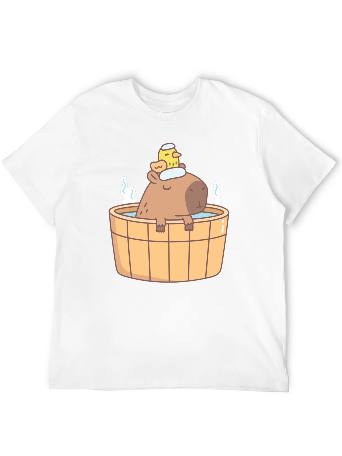 Capybara in Hot Tub T-Shirt - Cute Relaxing Design