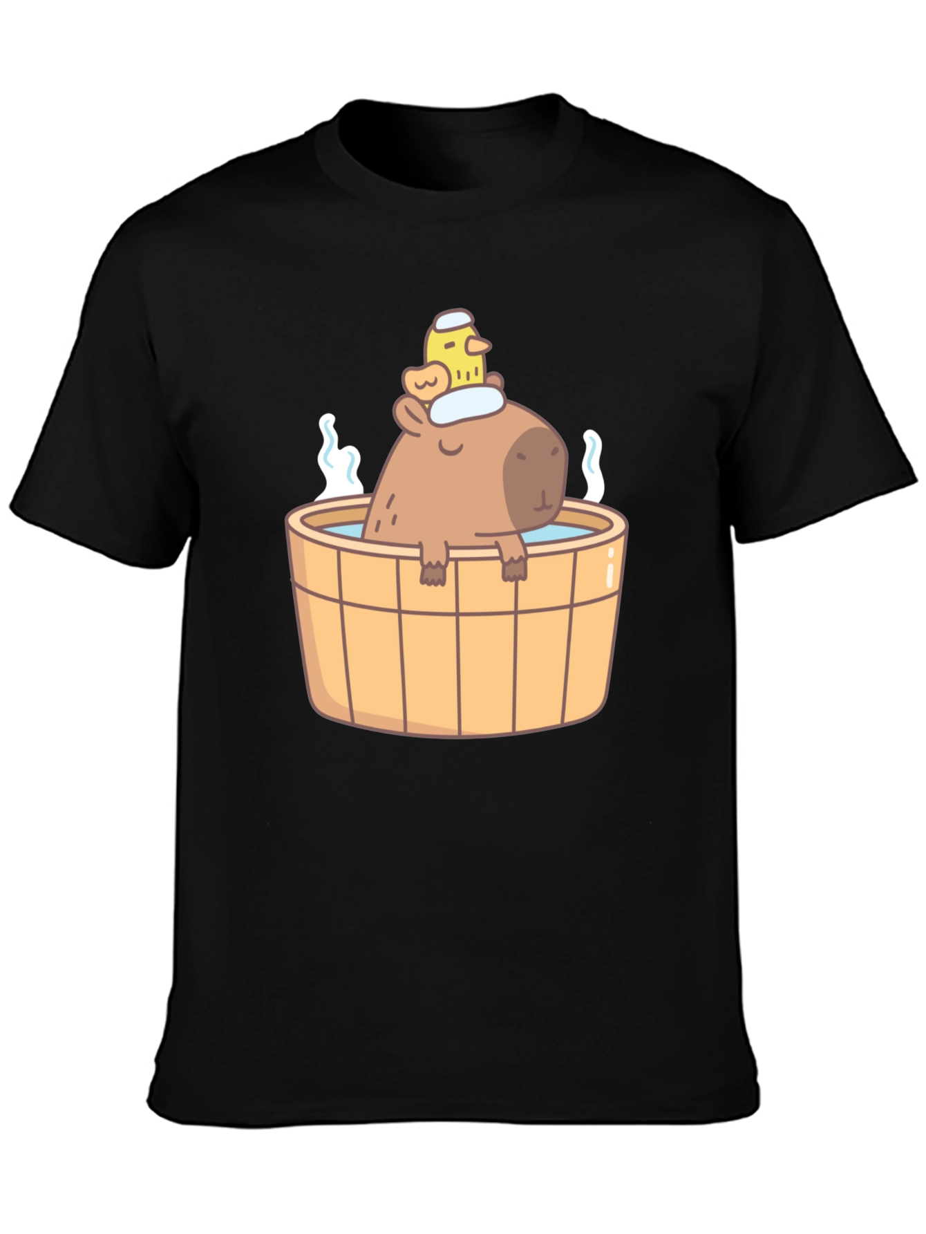 Capybara in Hot Tub T-Shirt - Cute Relaxing Design