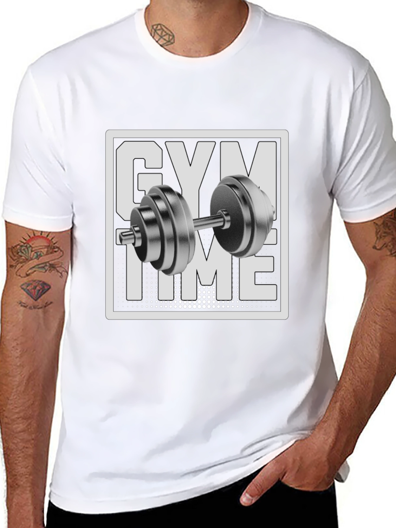 Gym Time Black Graphic T-Shirt - Workout Ready
