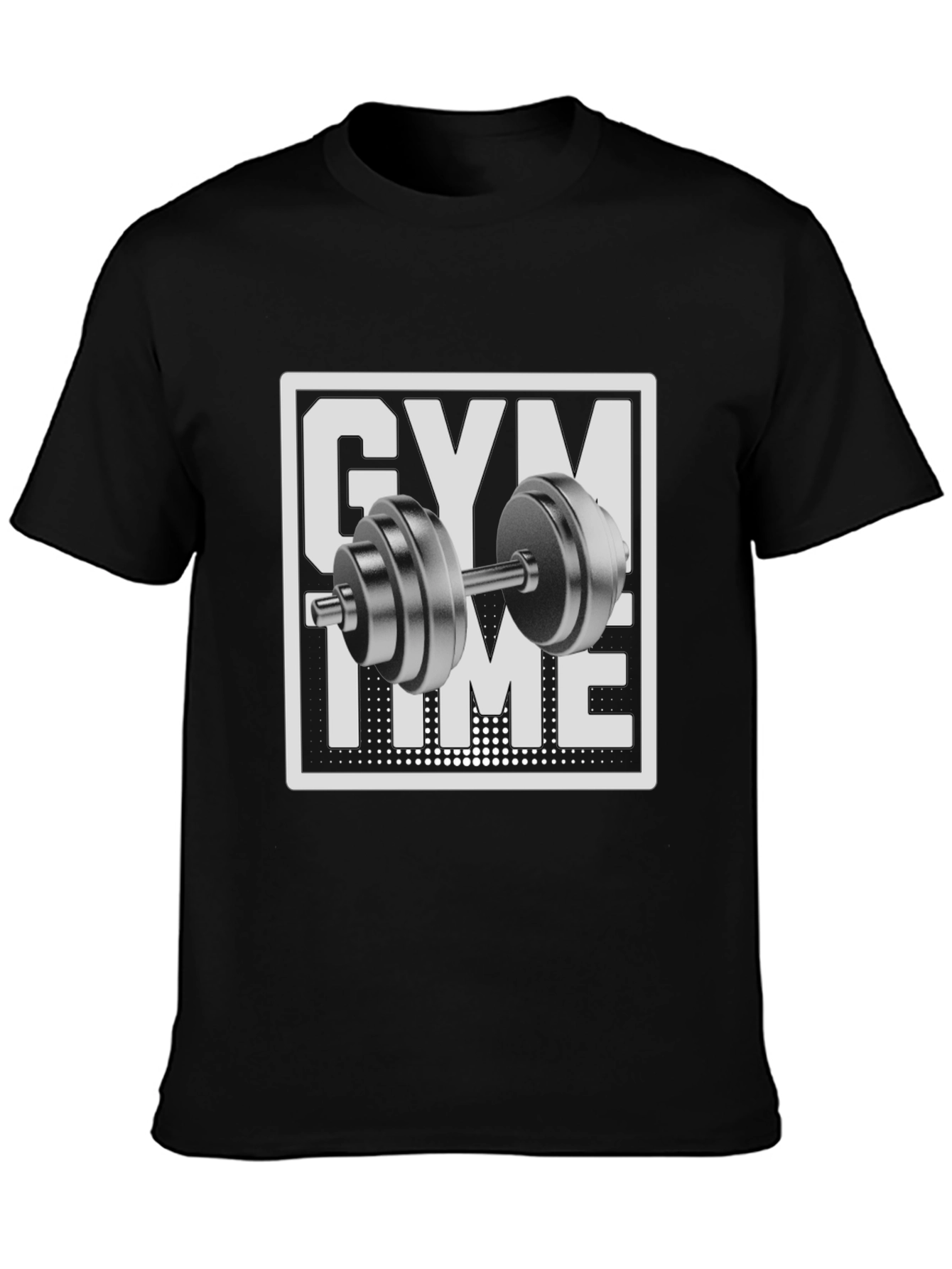 Gym Time Black Graphic T-Shirt - Workout Ready