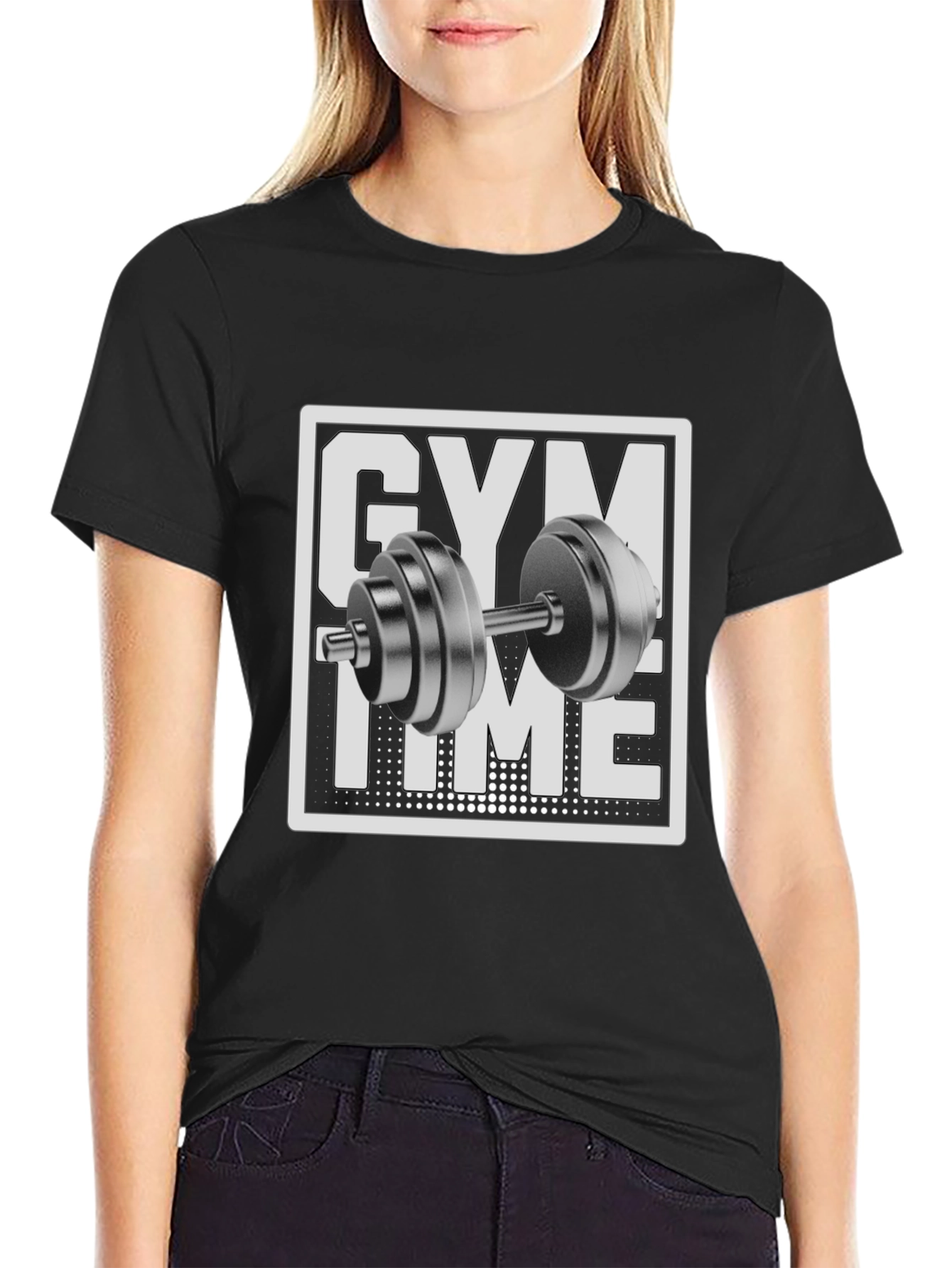 Gym Time Black Graphic T-Shirt - Workout Ready