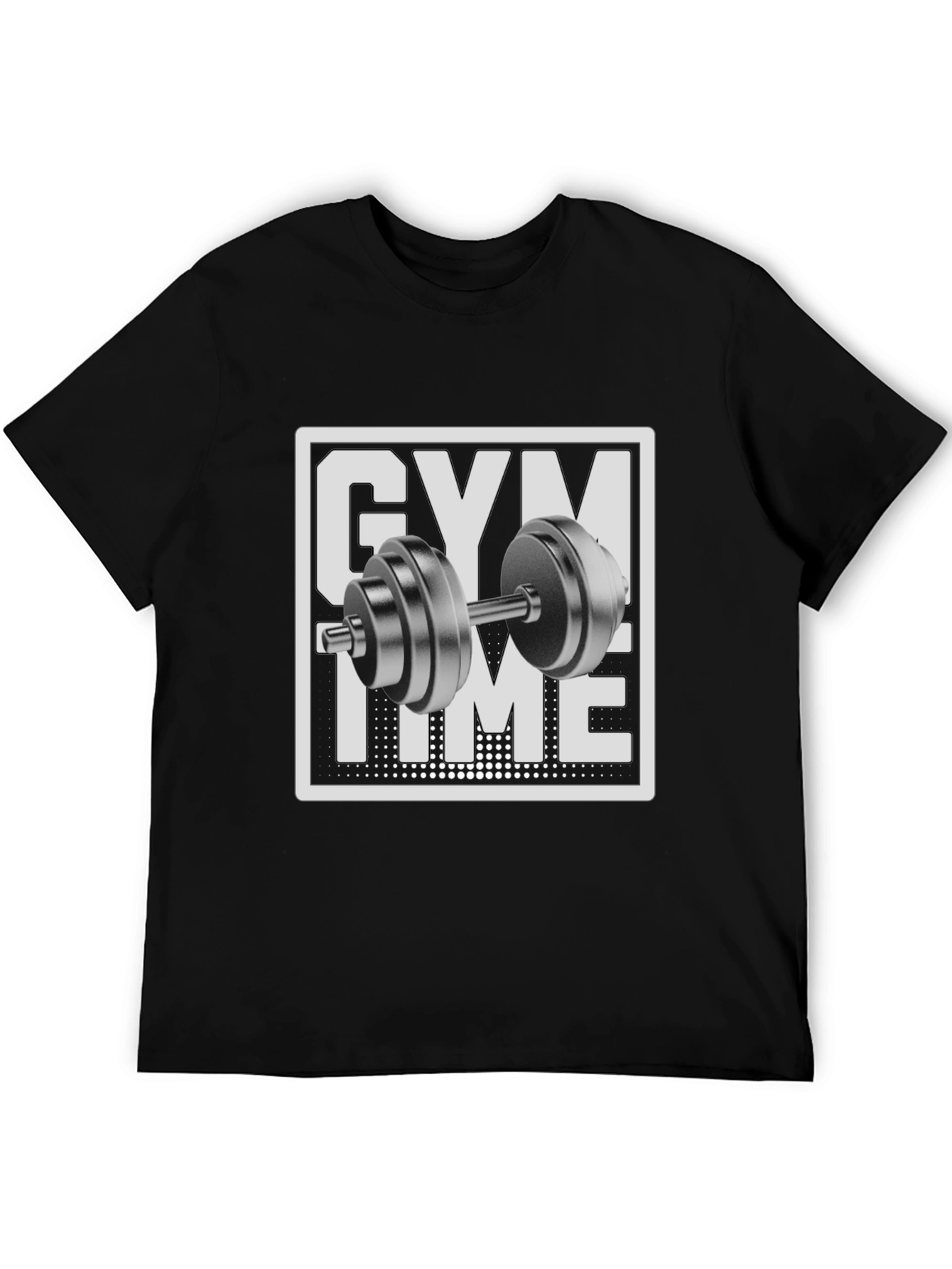 Gym Time Black Graphic T-Shirt - Workout Ready