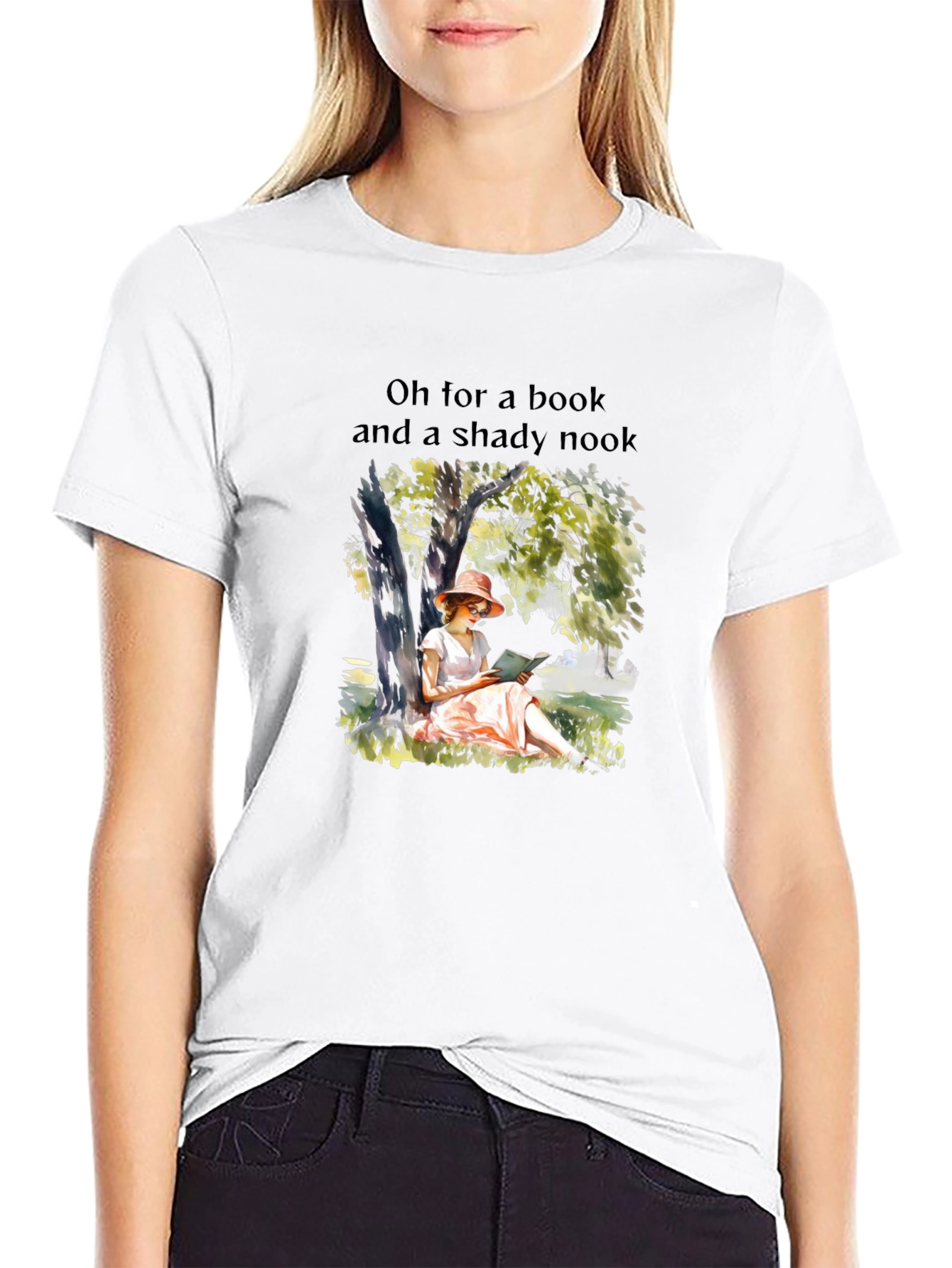 Bookworm T-Shirt: Shady Nook and a Book