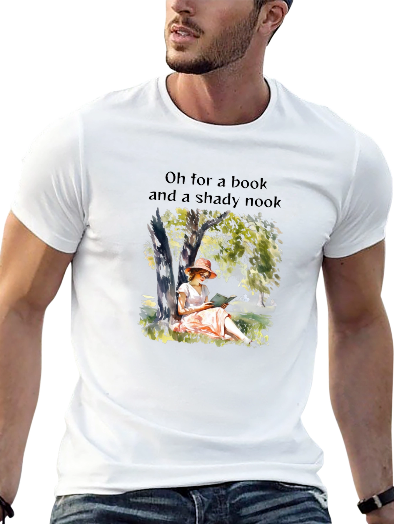 Bookworm T-Shirt: Shady Nook and a Book
