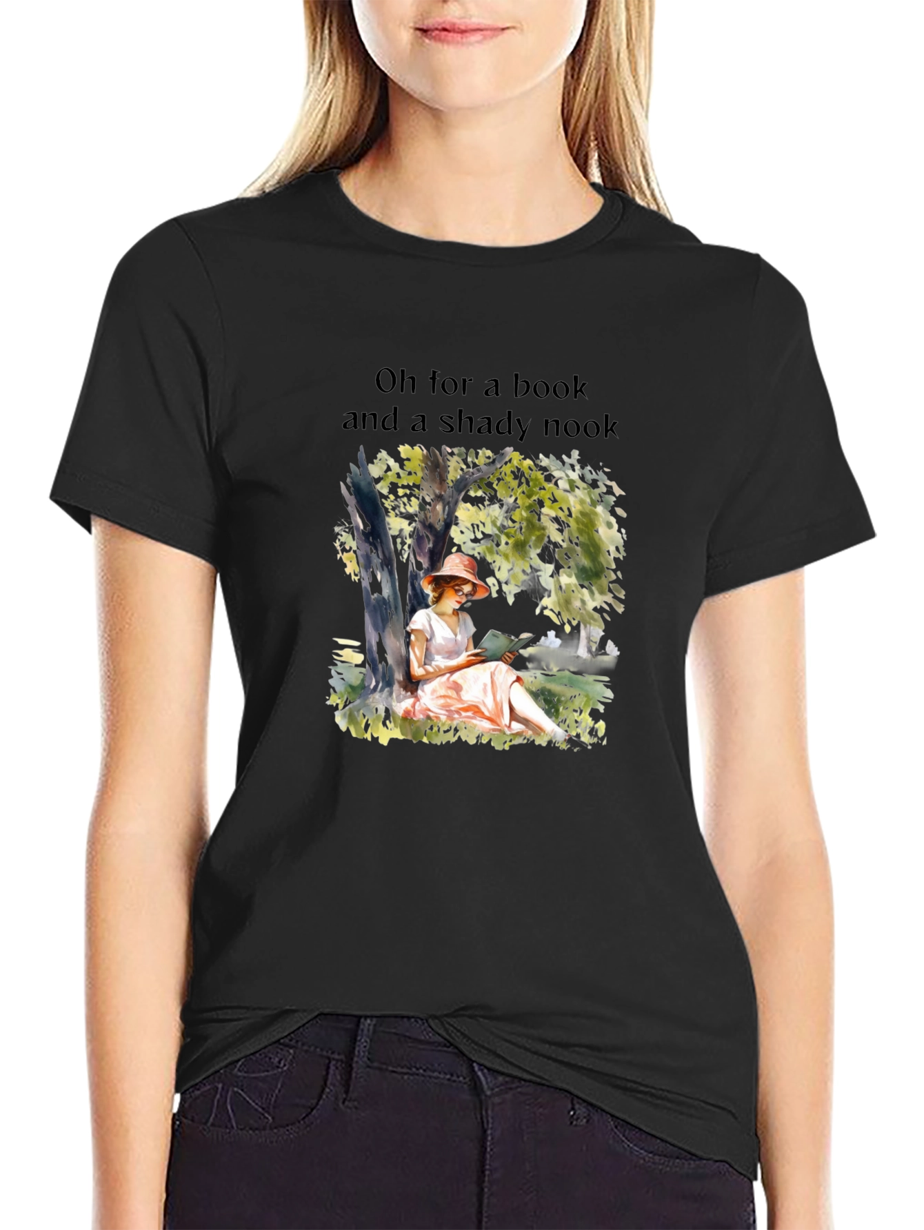 Bookworm T-Shirt: Shady Nook and a Book