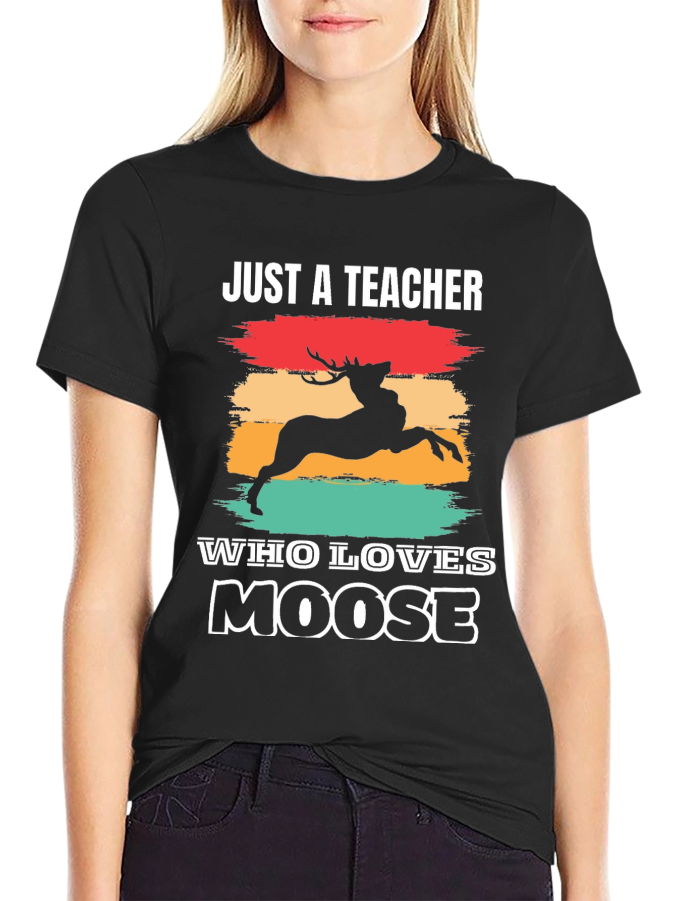 Teacher Moose Lover Graphic T-Shirt