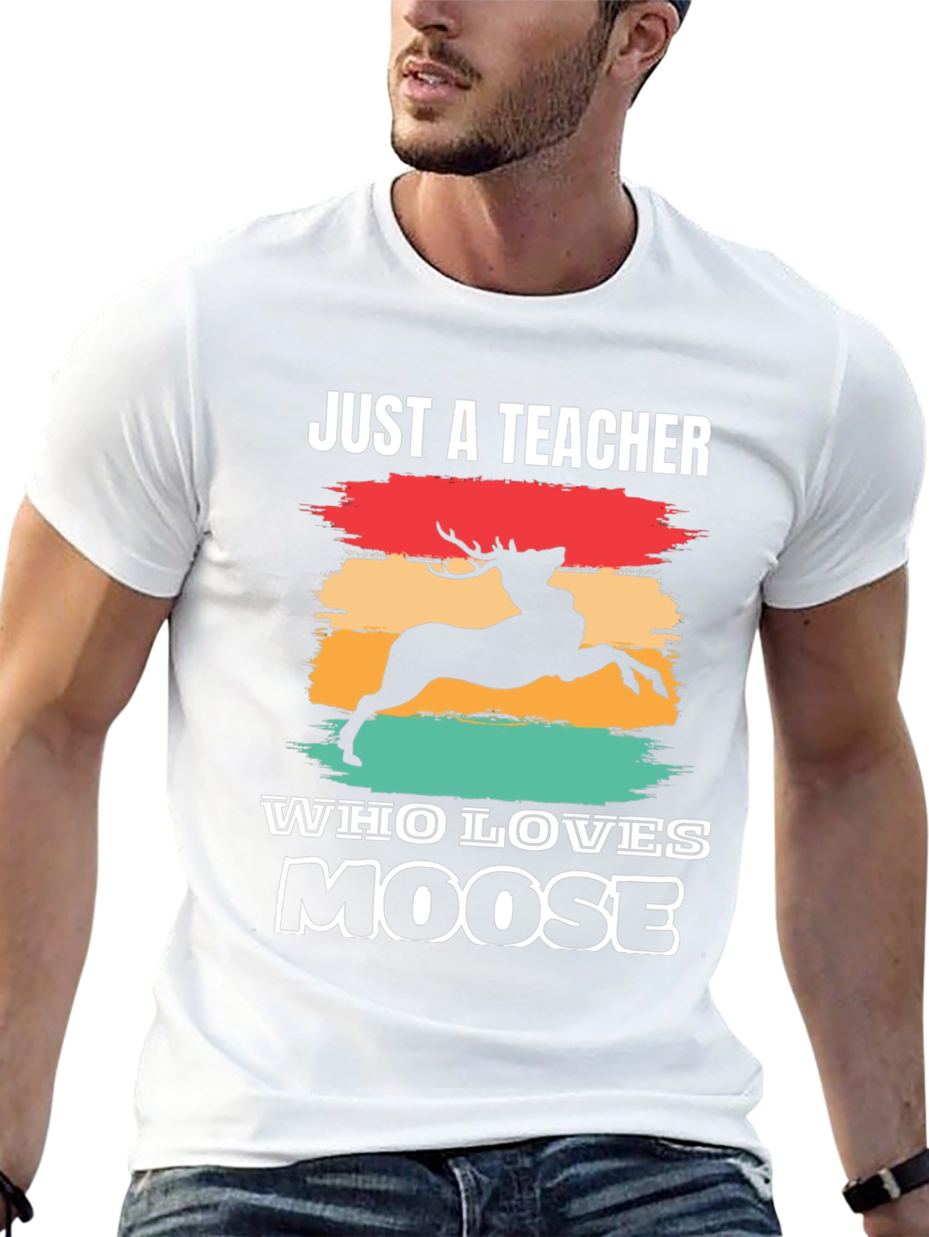 Teacher Moose Lover Graphic T-Shirt
