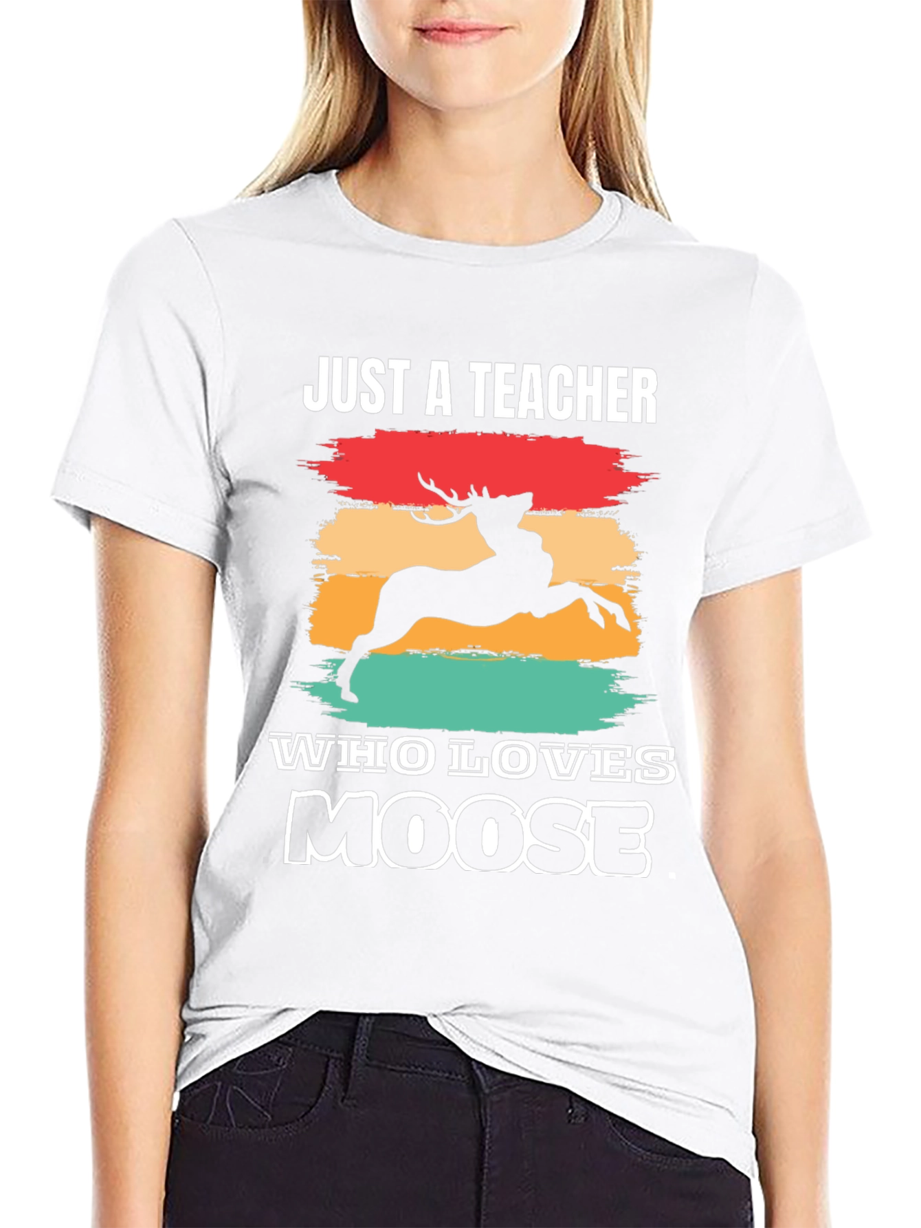 Teacher Moose Lover Graphic T-Shirt