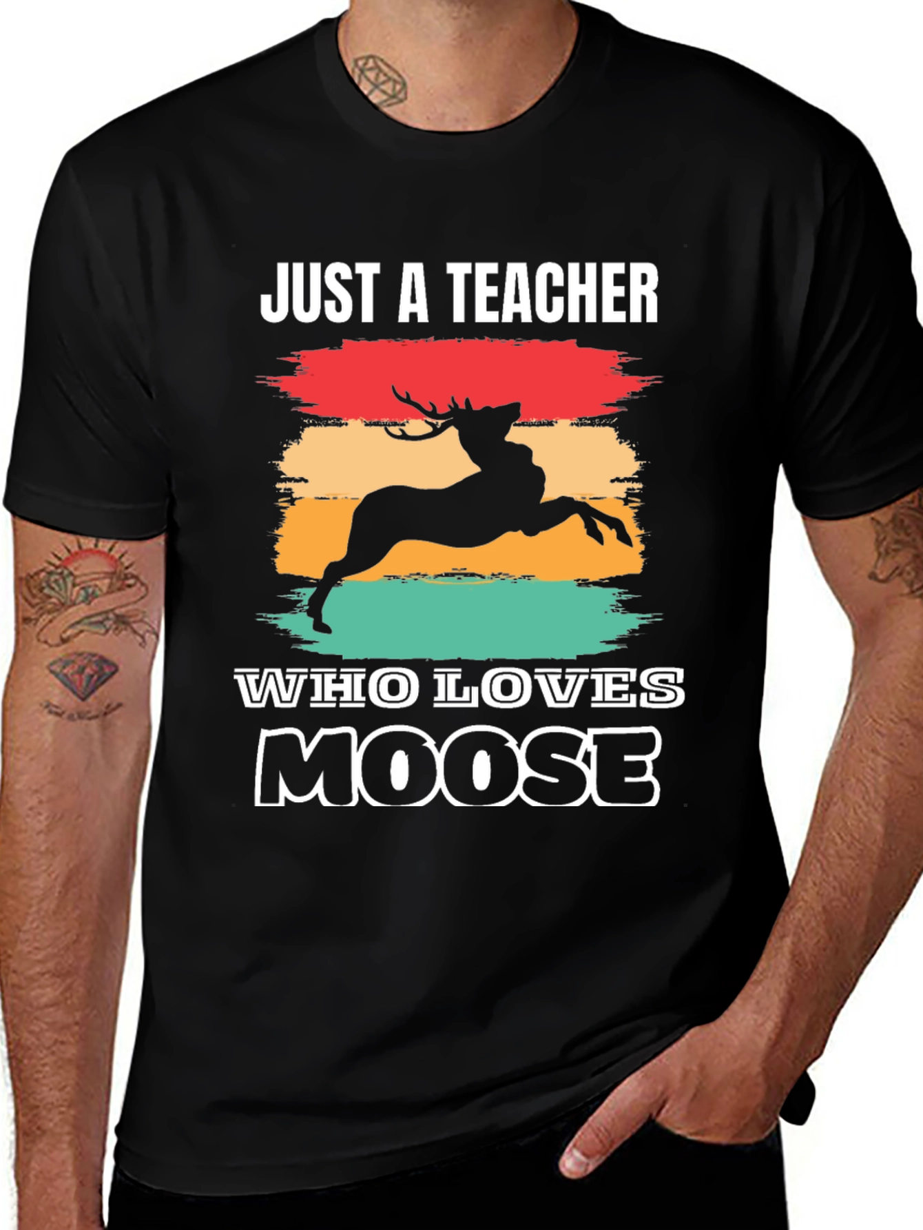Teacher Moose Lover Graphic T-Shirt