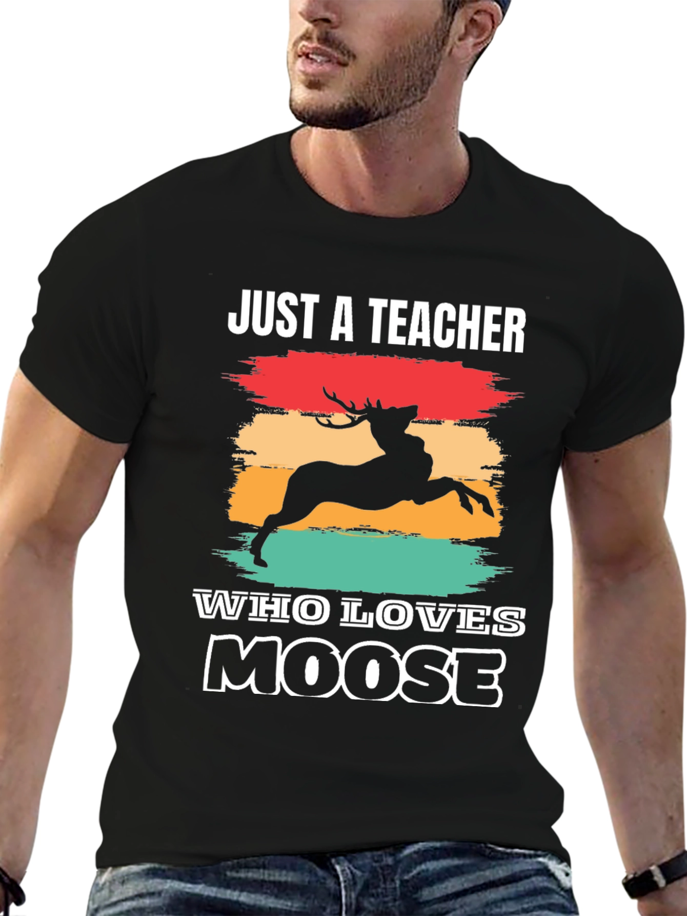 Teacher Moose Lover Graphic T-Shirt
