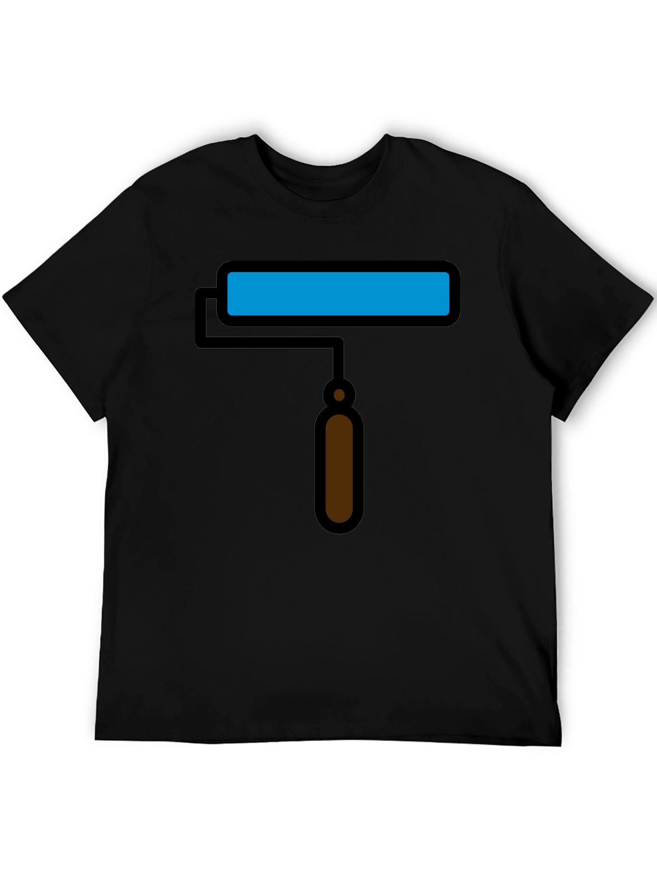 Paint Roller Graphic Tee - Artsy Black T-Shirt