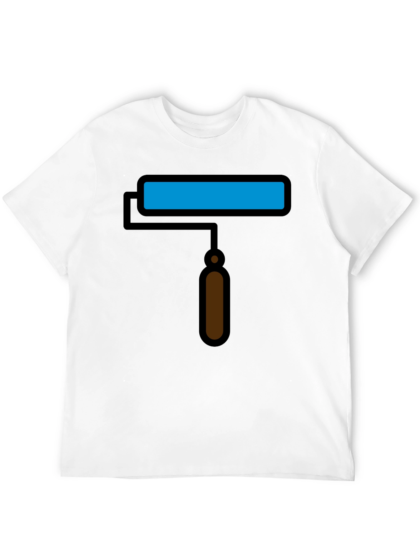 Paint Roller Graphic Tee - Artsy Black T-Shirt
