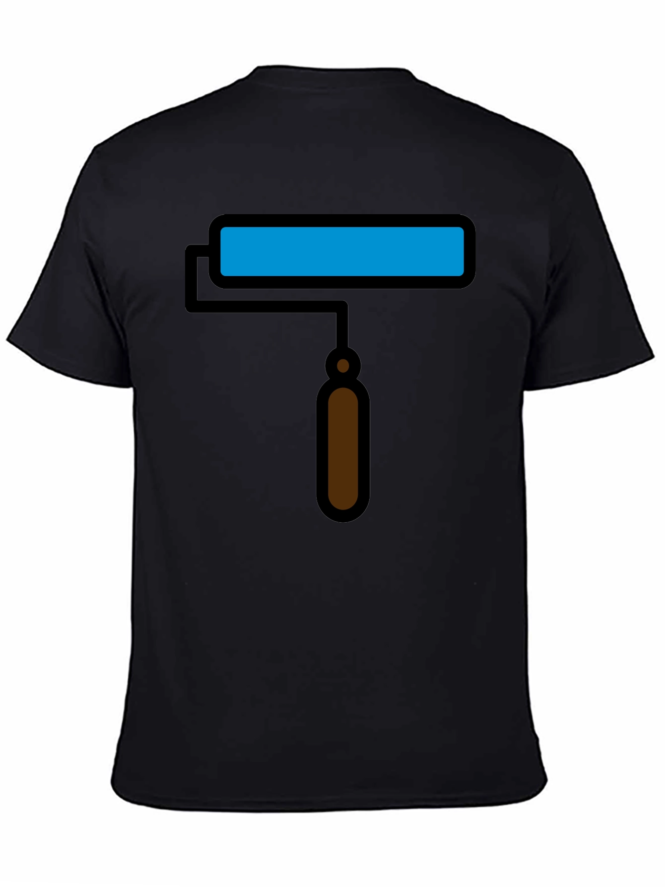 Paint Roller Graphic Tee - Artsy Black T-Shirt