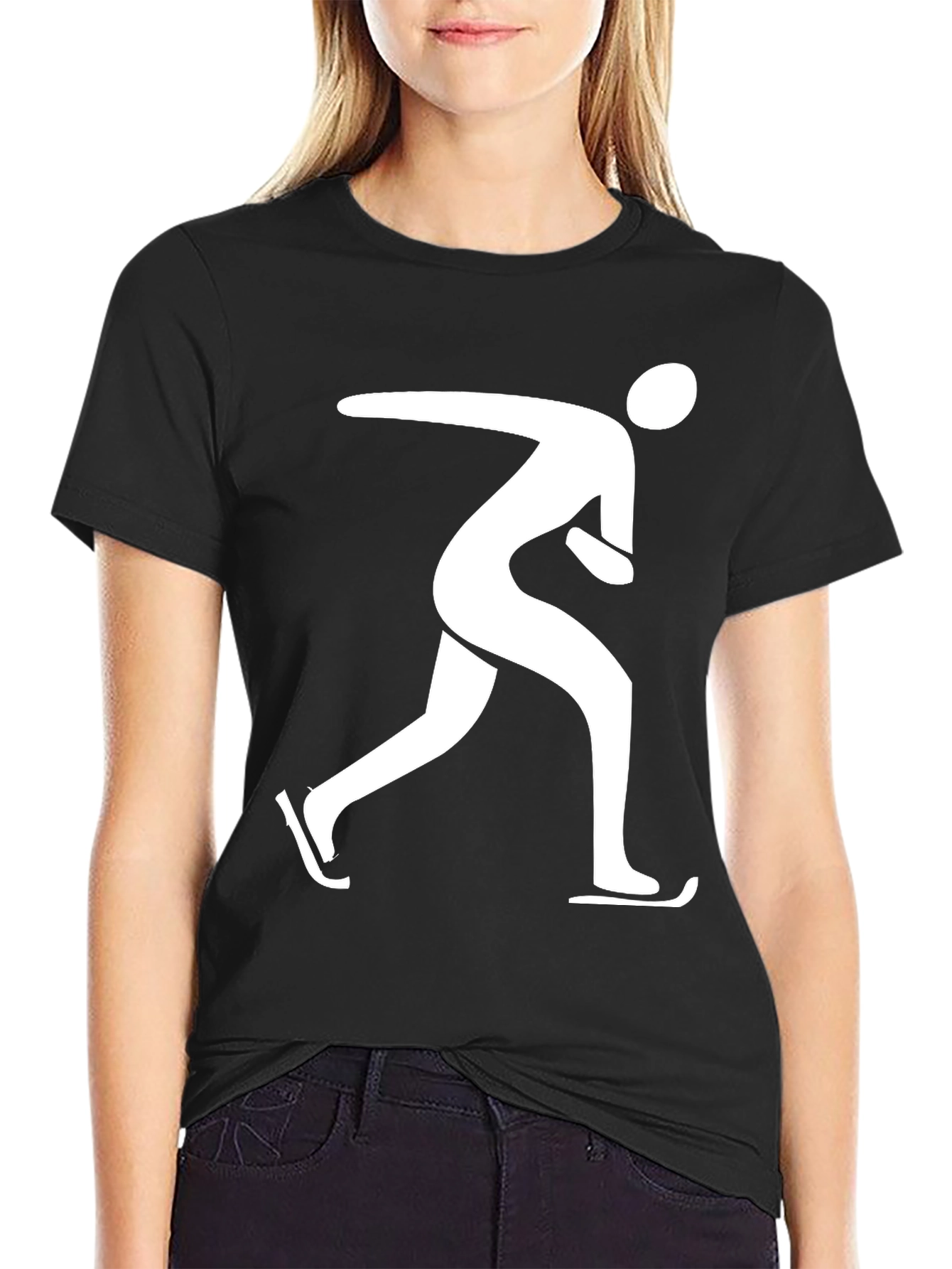 Speed Skating T-Shirt - Black
