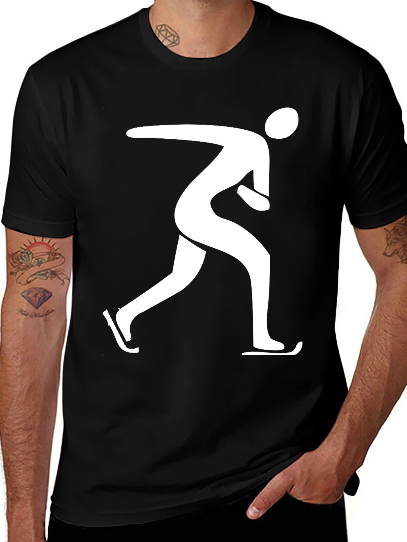 Speed Skating T-Shirt - Black