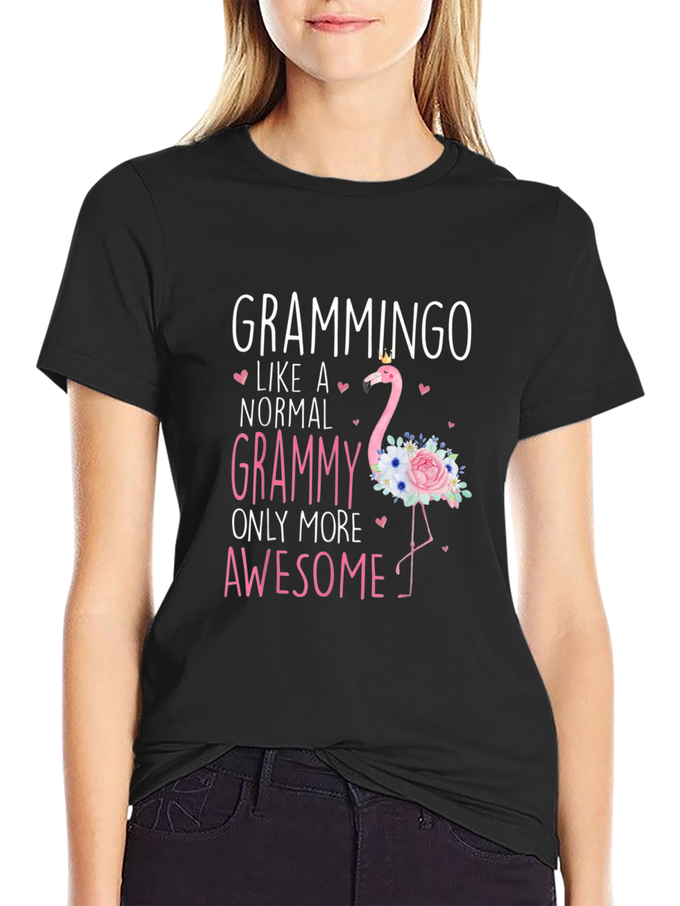 Grammingo Grammy T-Shirt: Awesome Flamingo Grandma Tee
