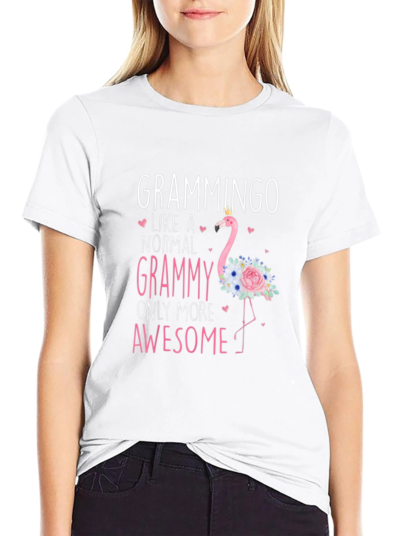 Grammingo Grammy T-Shirt: Awesome Flamingo Grandma Tee