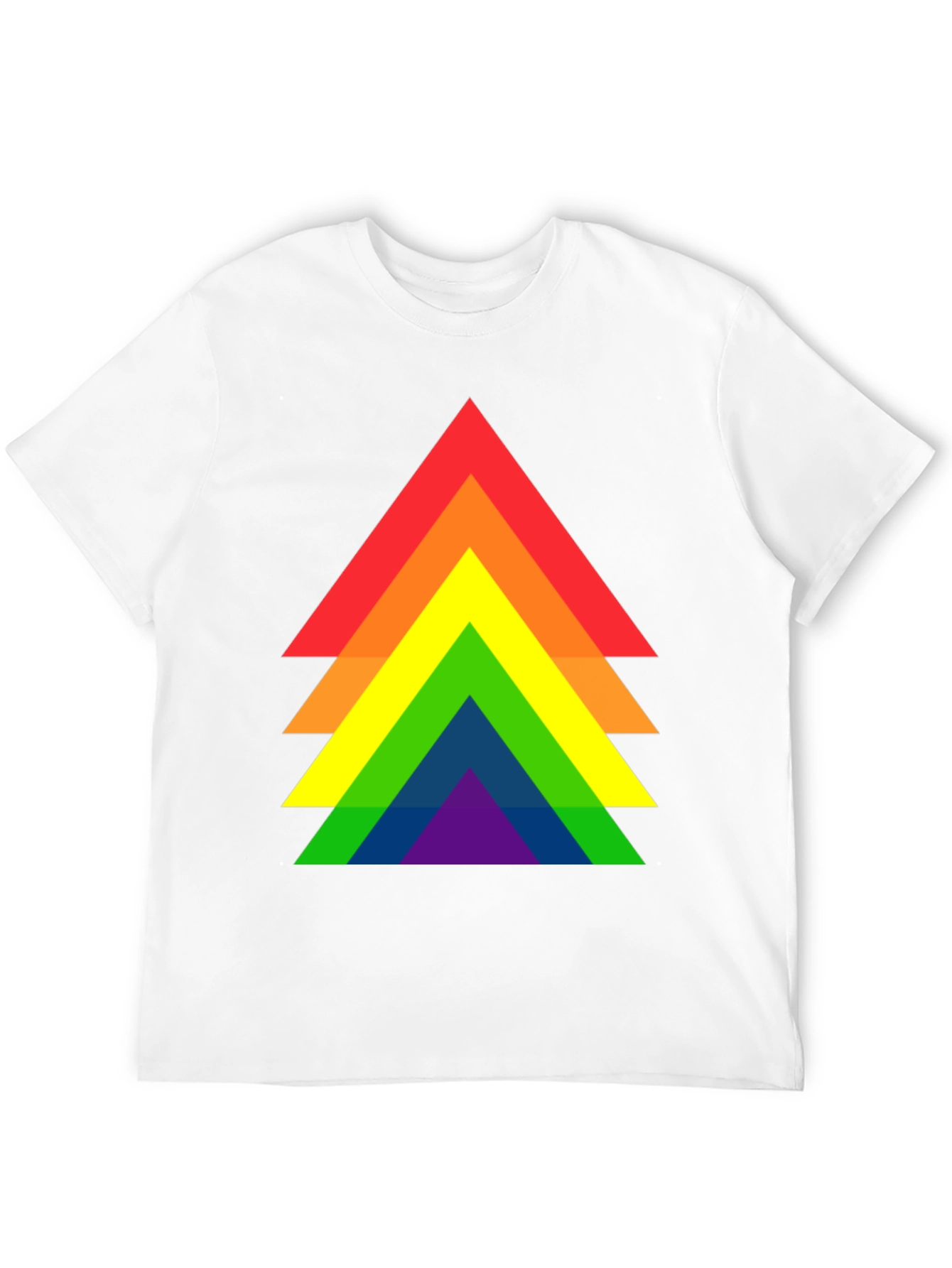 Rainbow Pride Triangle Graphic Tee - Black