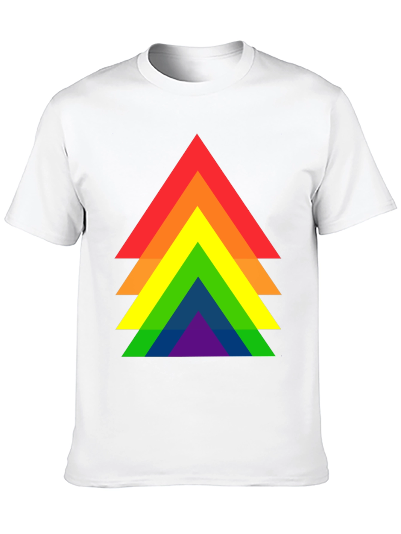 Rainbow Pride Triangle Graphic Tee - Black