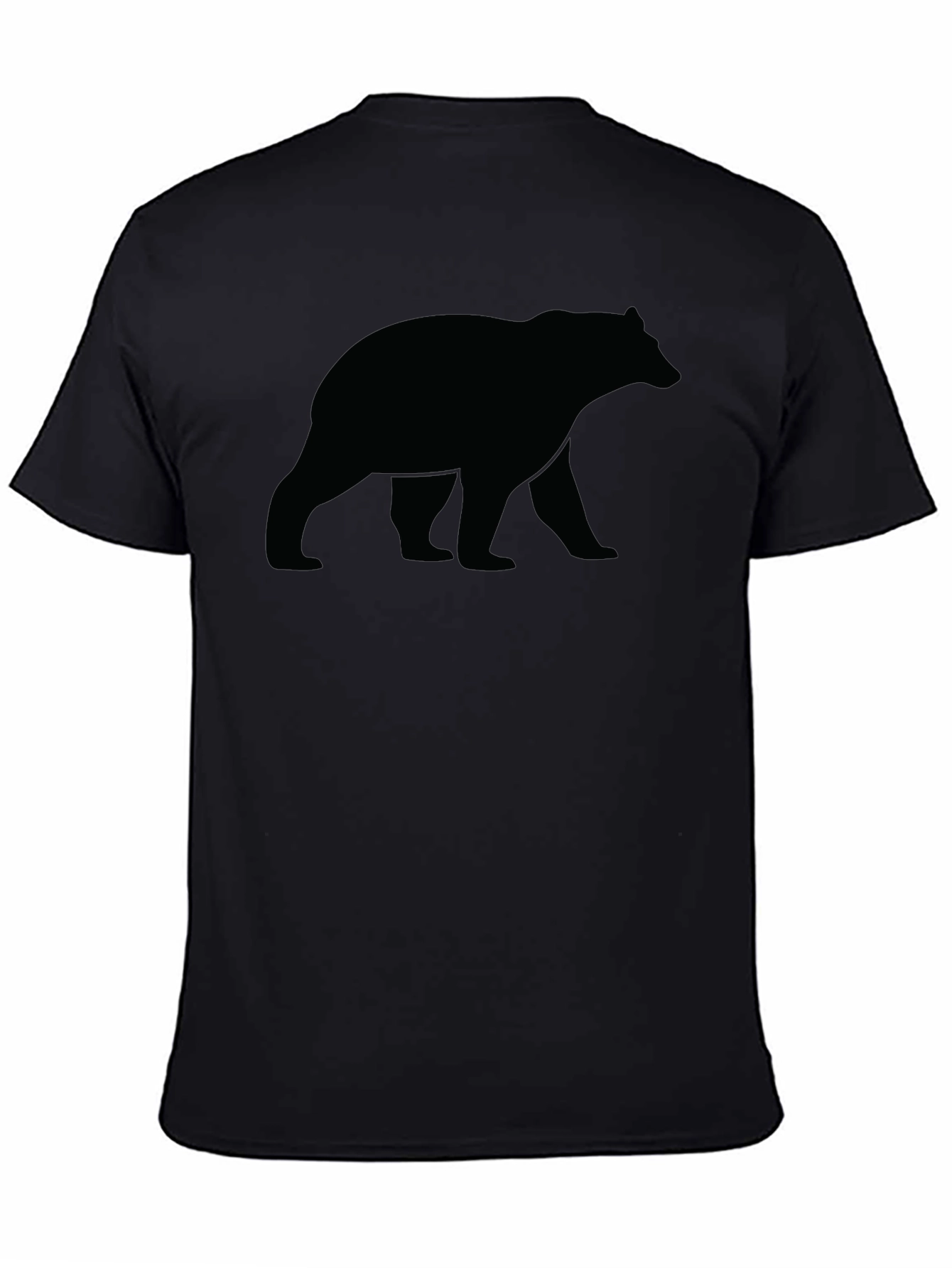 Bear Silhouette T-Shirt - Classic Crew Neck Tee