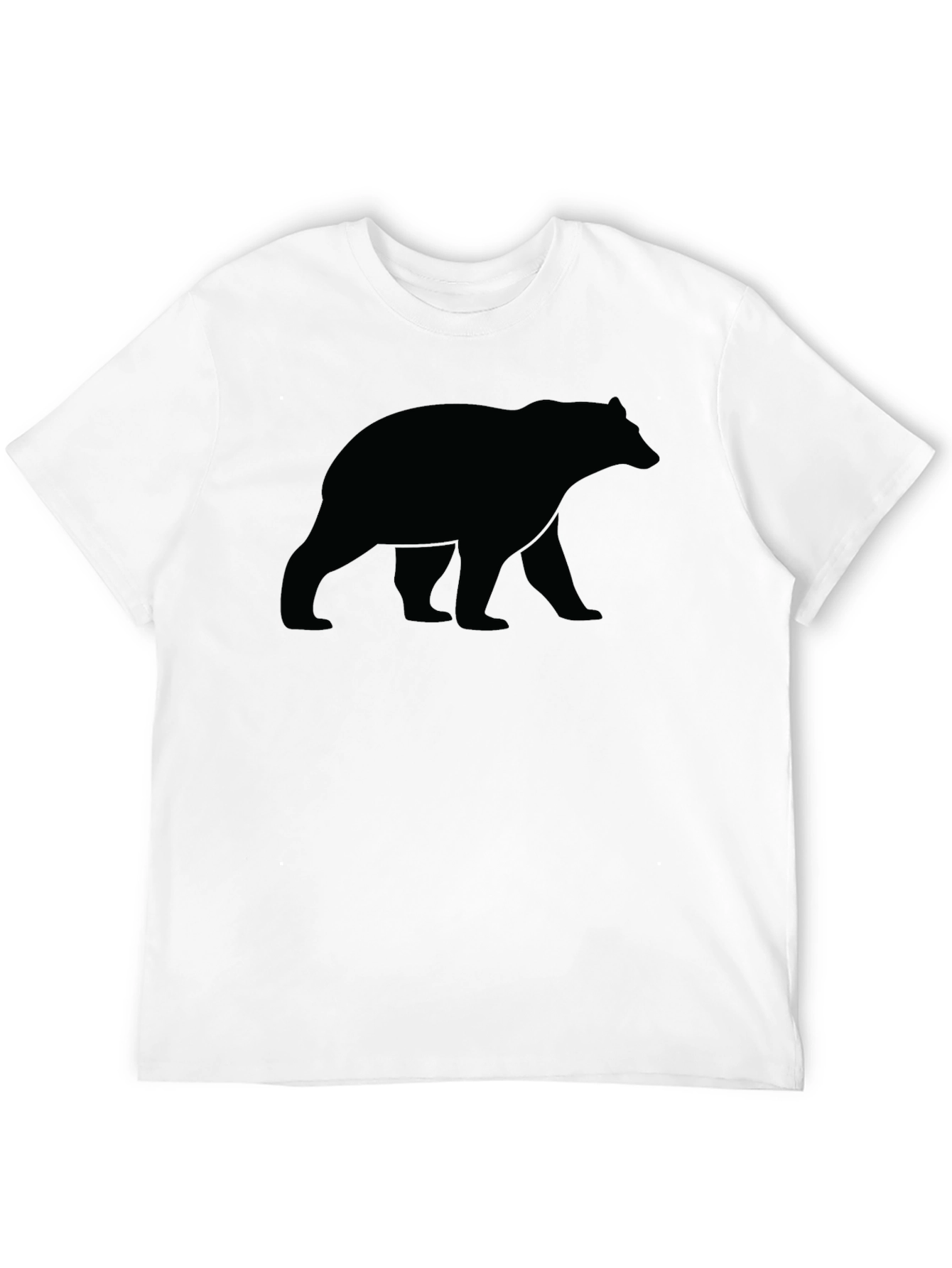 Bear Silhouette T-Shirt - Classic Crew Neck Tee