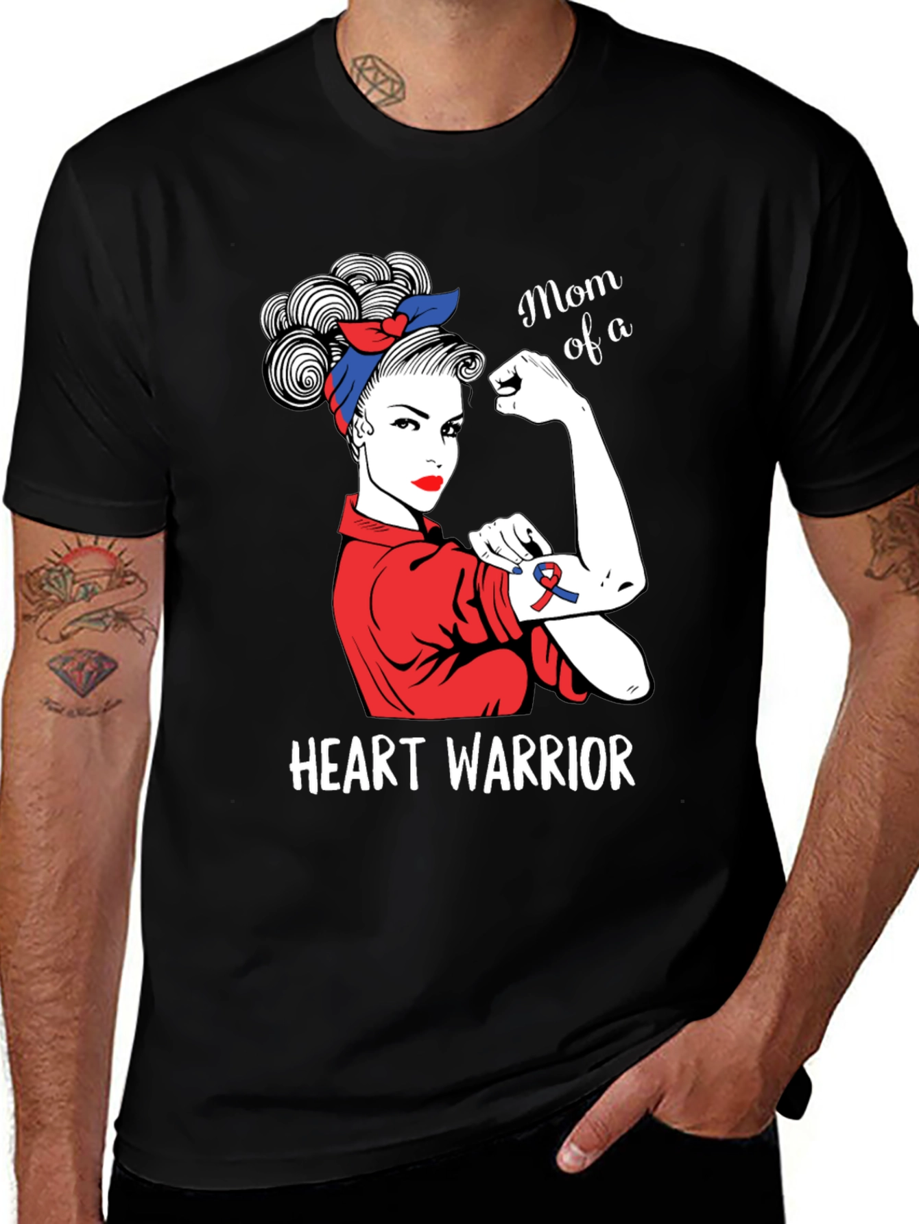Mom of a Heart Warrior Graphic T-Shirt