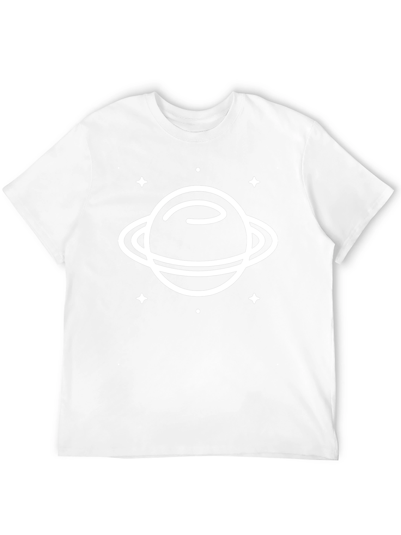 Saturn Graphic Tee - Black Cotton Casual Shirt
