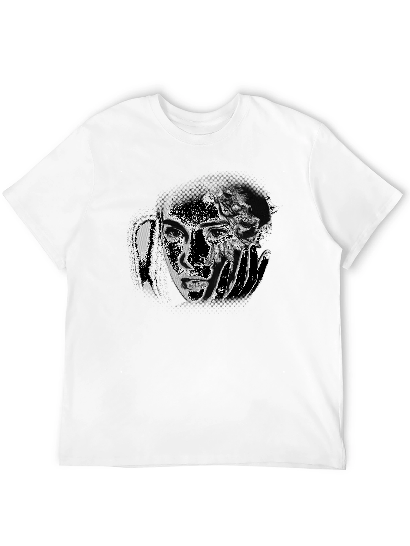 Monochrome Portrait Graphic Tee - Soft Cotton Blend