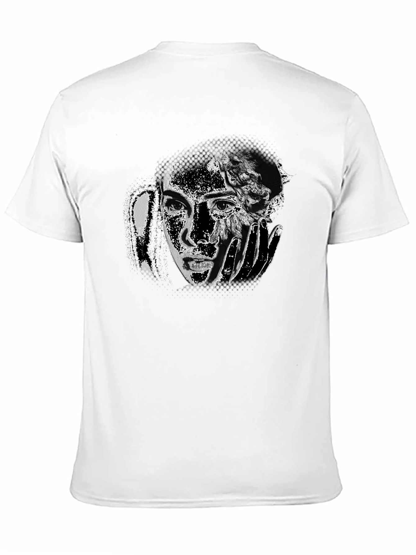Monochrome Portrait Graphic Tee - Soft Cotton Blend