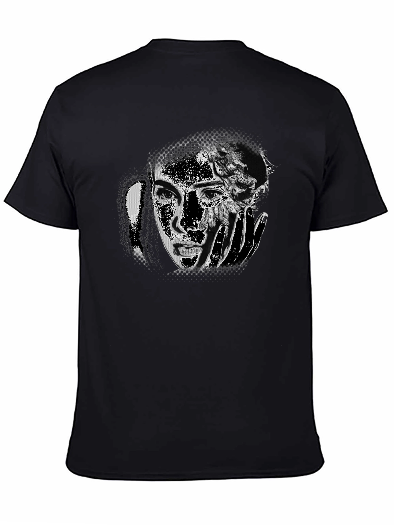 Monochrome Portrait Graphic Tee - Soft Cotton Blend