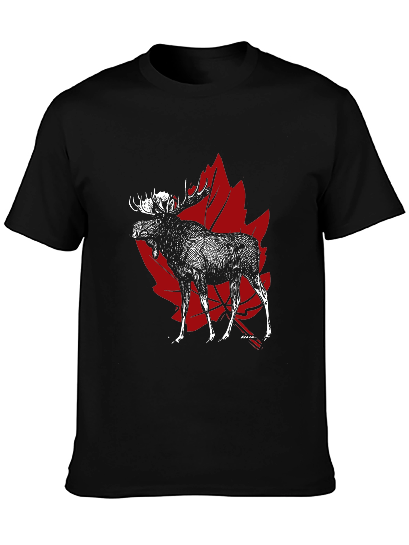 Moose Canada Maple Leaf Graphic T-Shirt