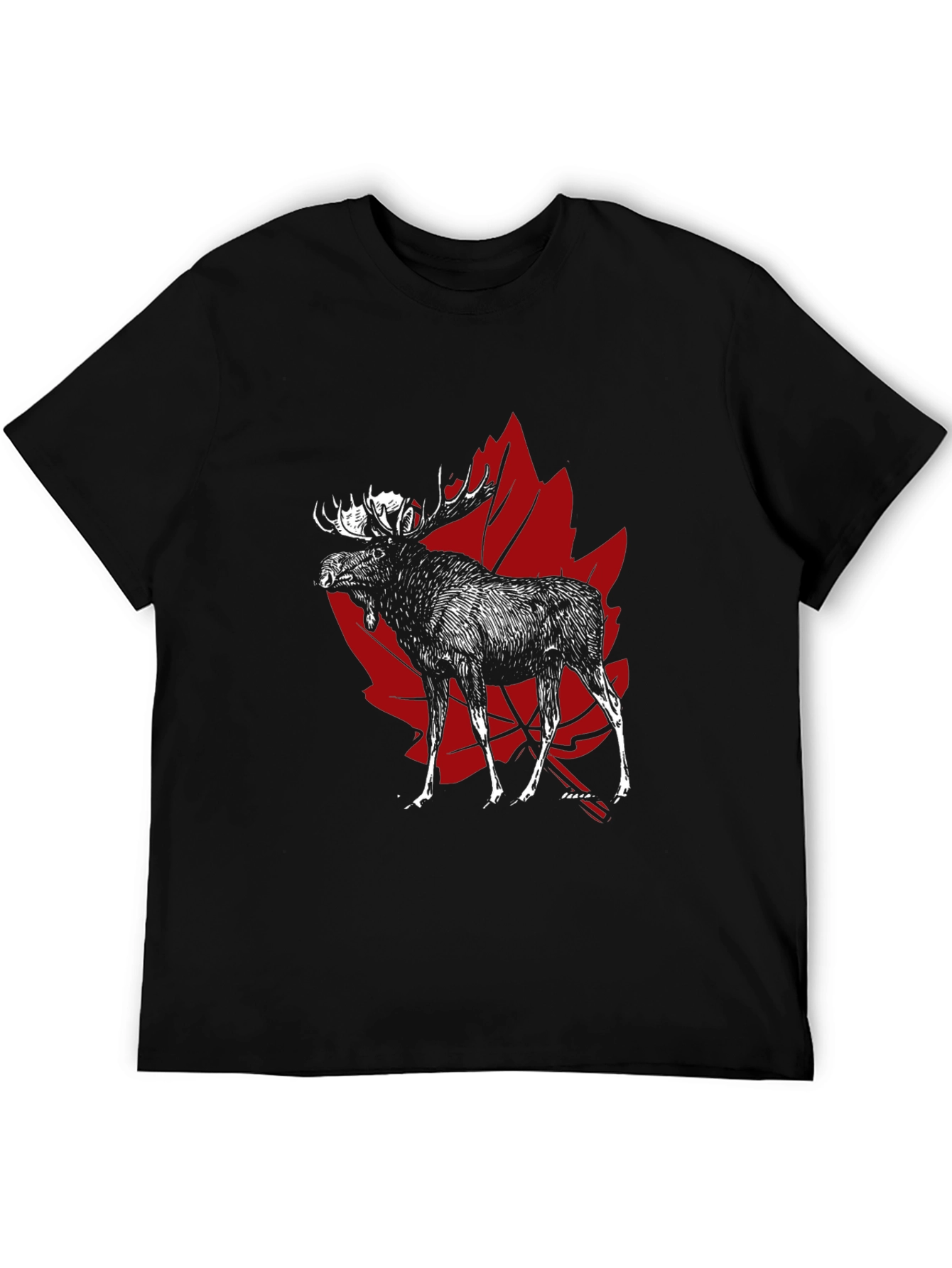 Moose Canada Maple Leaf Graphic T-Shirt