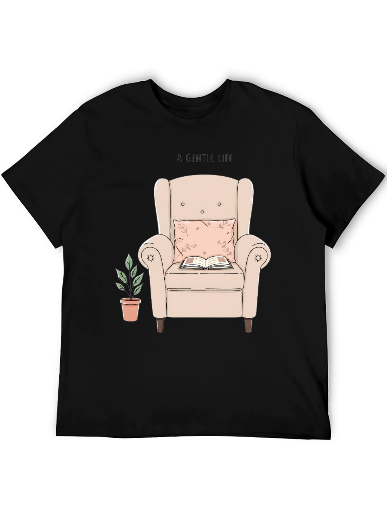 Cozy Reading Nook Tee - Book & Armchair Design